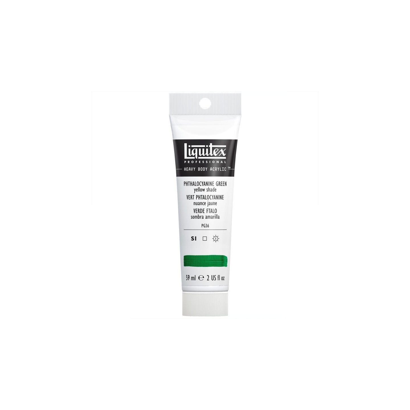 Liquitex Professional Heavy Body Acrylic Paint, 59 mL Tube, Phthalocyanine Green (Yellow Shade)