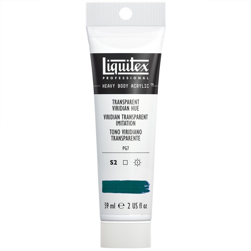 Liquitex Professional Heavy Body Acrylic Paint, 59 mL Tube, Transparent Viridian Hue