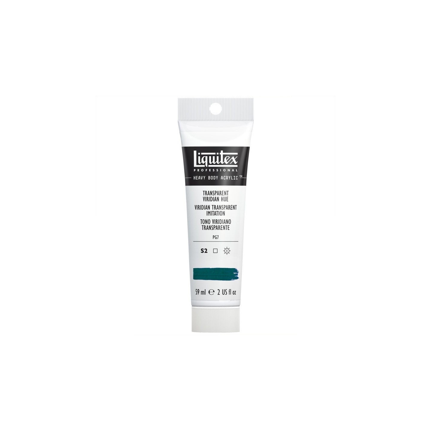 Liquitex Professional Heavy Body Acrylic Paint, 59 mL Tube, Transparent Viridian Hue