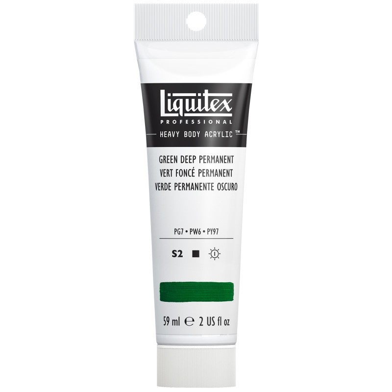Liquitex Professional Heavy Body Acrylic Paint, 59 mL Tube, Green Deep Permanent