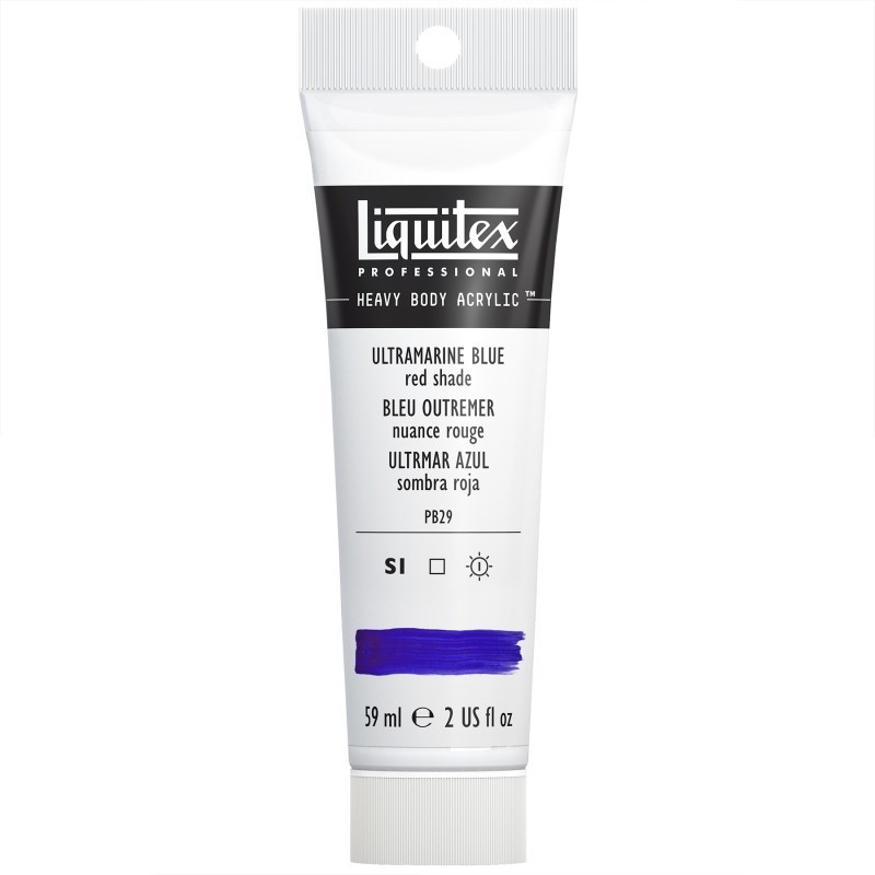 Liquitex Professional Heavy Body Acrylic Paint, 59 mL Tube, Ultramarine Blue (Red Shade)