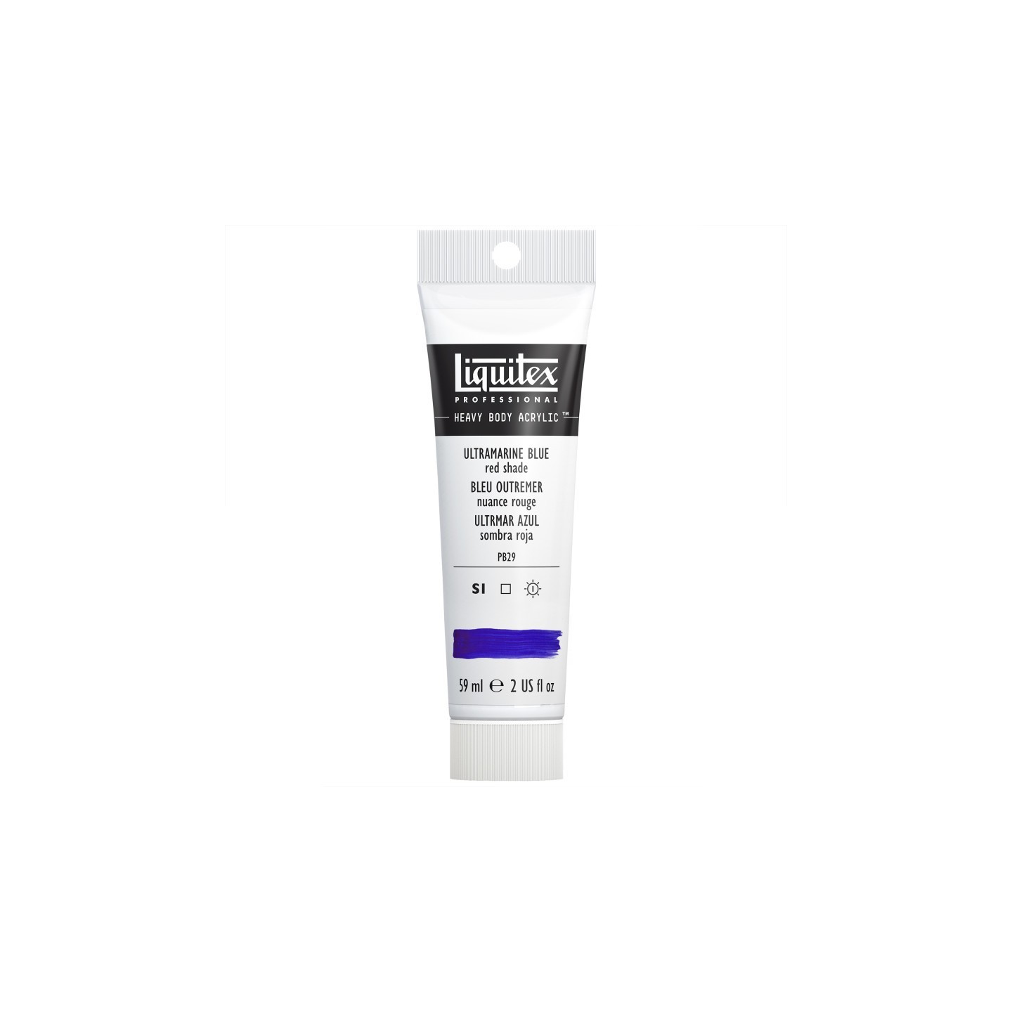 Liquitex Professional Heavy Body Acrylic Paint, 59 mL Tube, Ultramarine Blue (Red Shade)