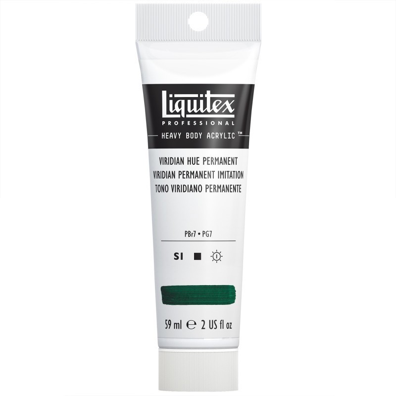 Liquitex Professional Heavy Body Acrylic Paint, 59 mL Tube, Viridian Hue Permanent
