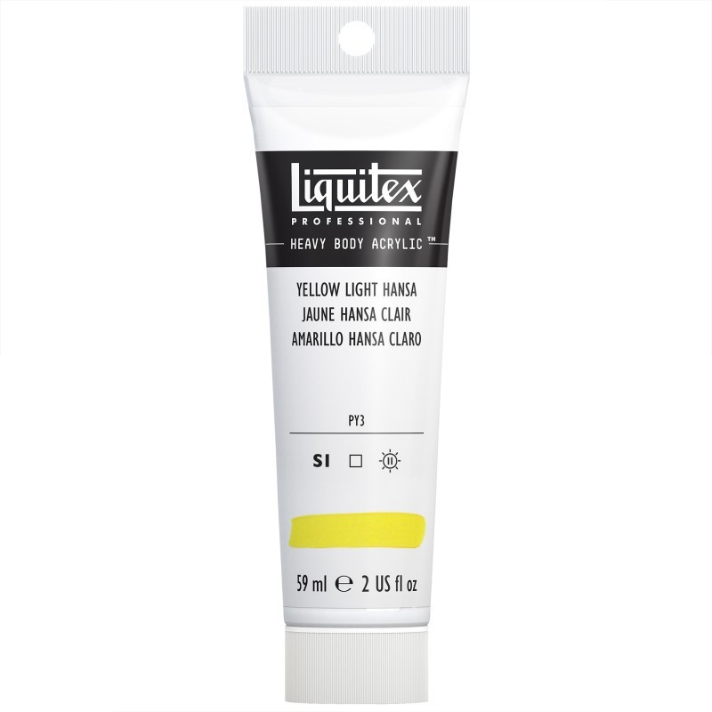 Liquitex Professional Heavy Body Acrylic Paint, 59 mL Tube, Yellow Light Hansa