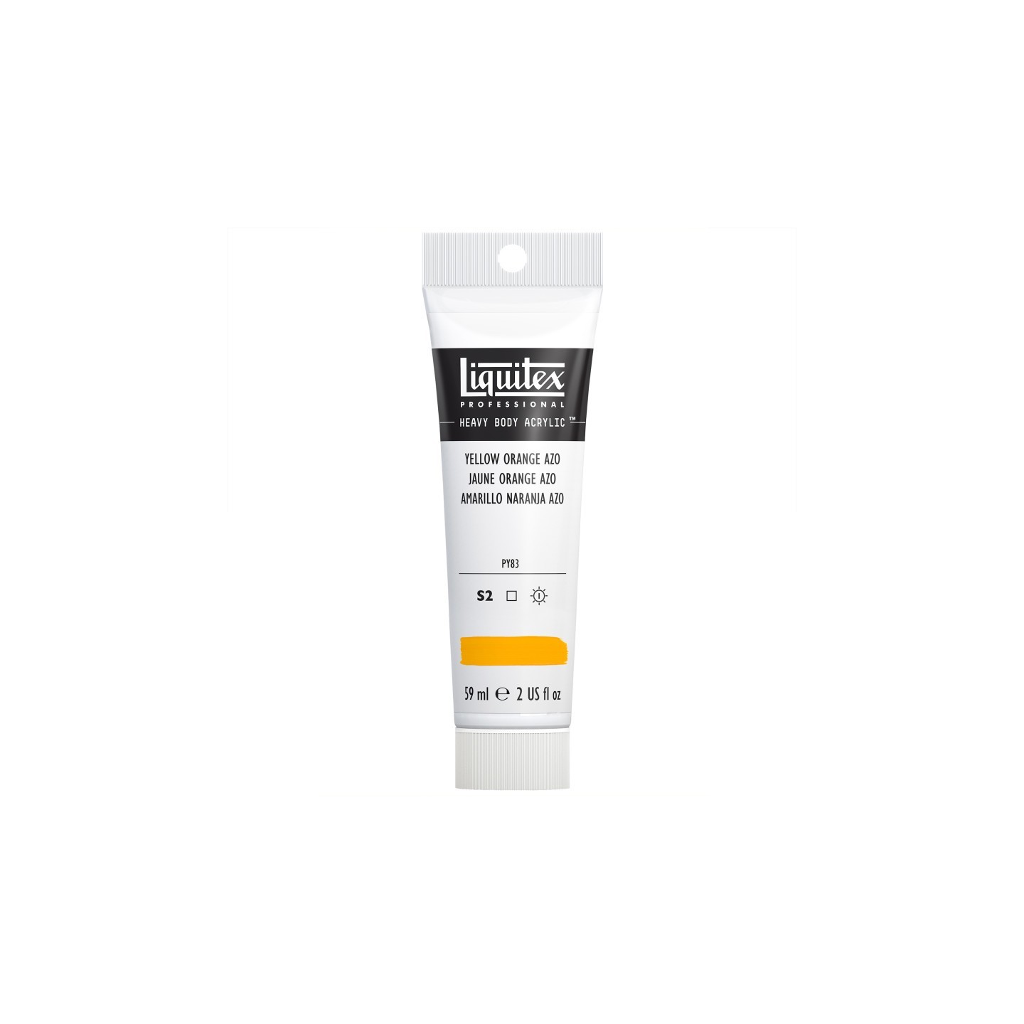 Liquitex Professional Heavy Body Acrylic Paint, 59 mL Tube, Yellow Orange Azo