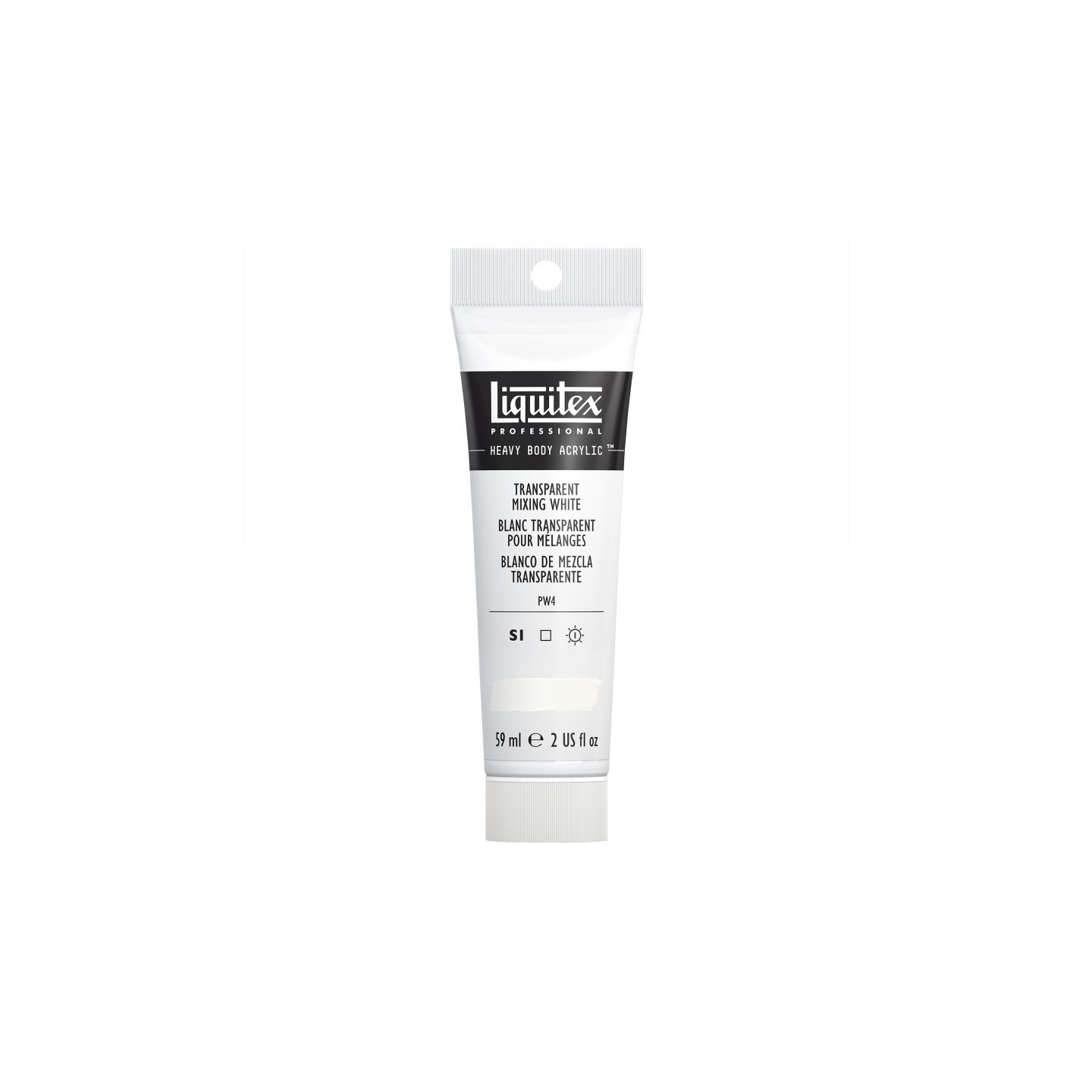 Liquitex Professional Heavy Body Acrylic Paint, 59 mL Tube, Transparent Mixing White