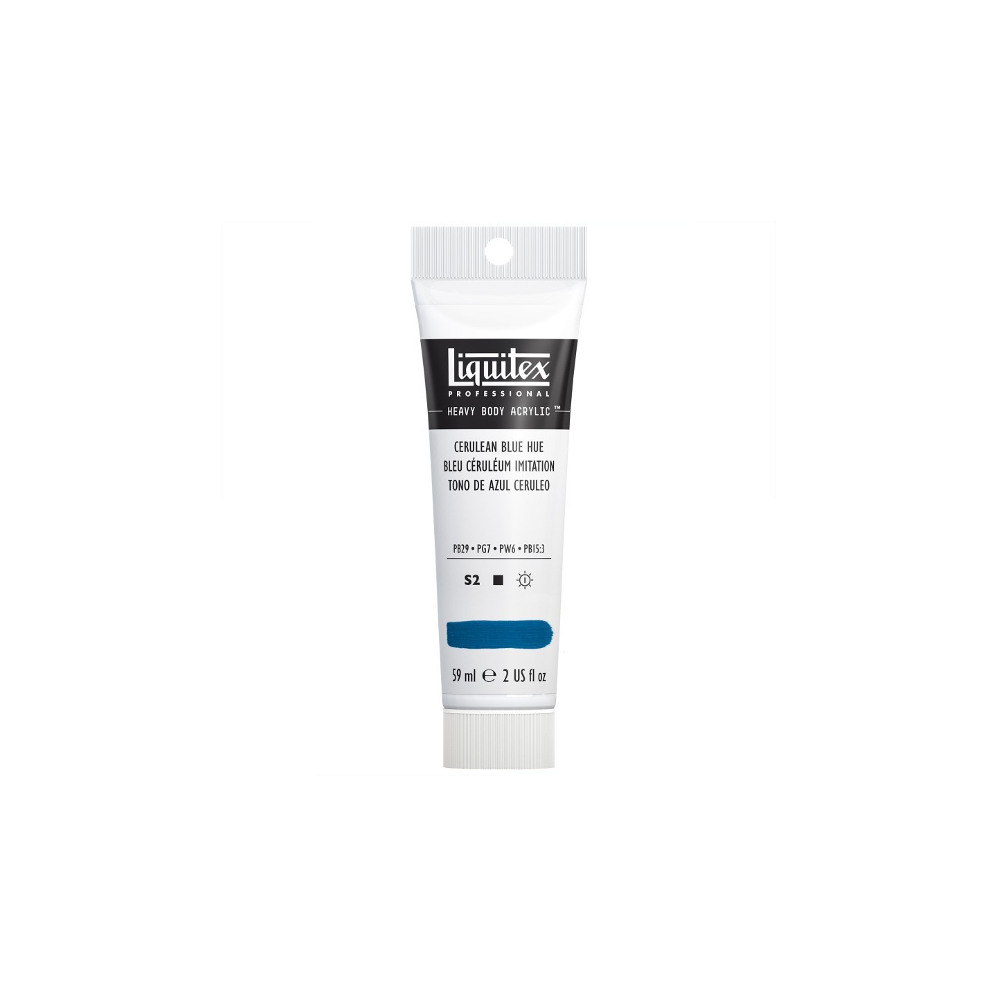 Liquitex Professional Heavy Body Acrylic Paint, 59 mL Tube, Cerulean Blue Hue