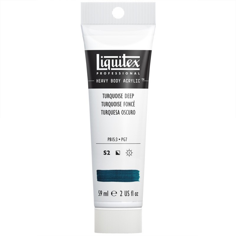 Liquitex Professional Heavy Body Acrylic Paint, 59 mL Tube, Turquoise Deep