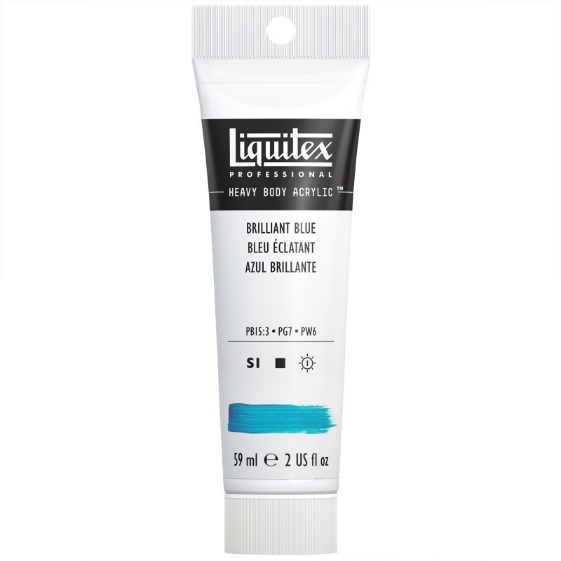 Liquitex Professional Heavy Body Acrylic Paint, 59 mL Tube, Brilliant Blue