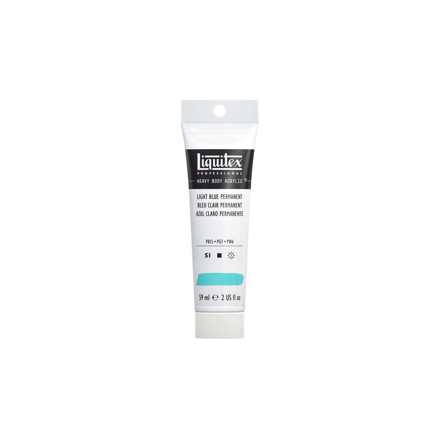 Liquitex Professional Heavy Body Acrylic Paint, 59 mL Tube, Light Blue Permanent