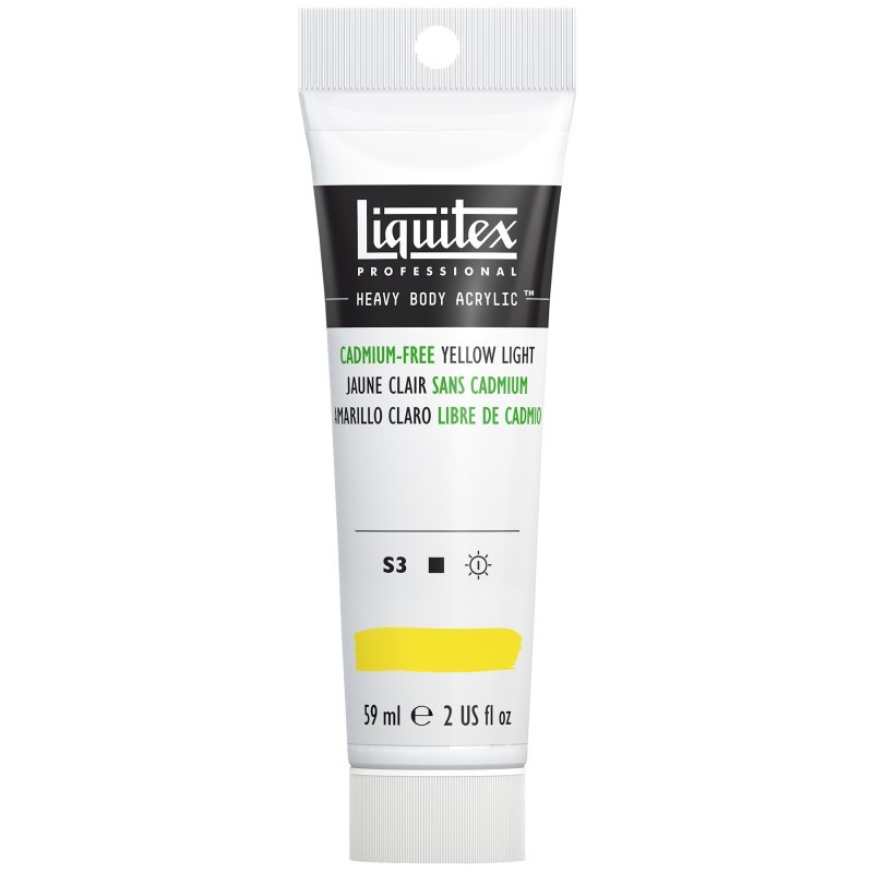 Liquitex Professional Heavy Body Acrylic Paint, 59 mL Tube, Cadmium Free Yellow Light