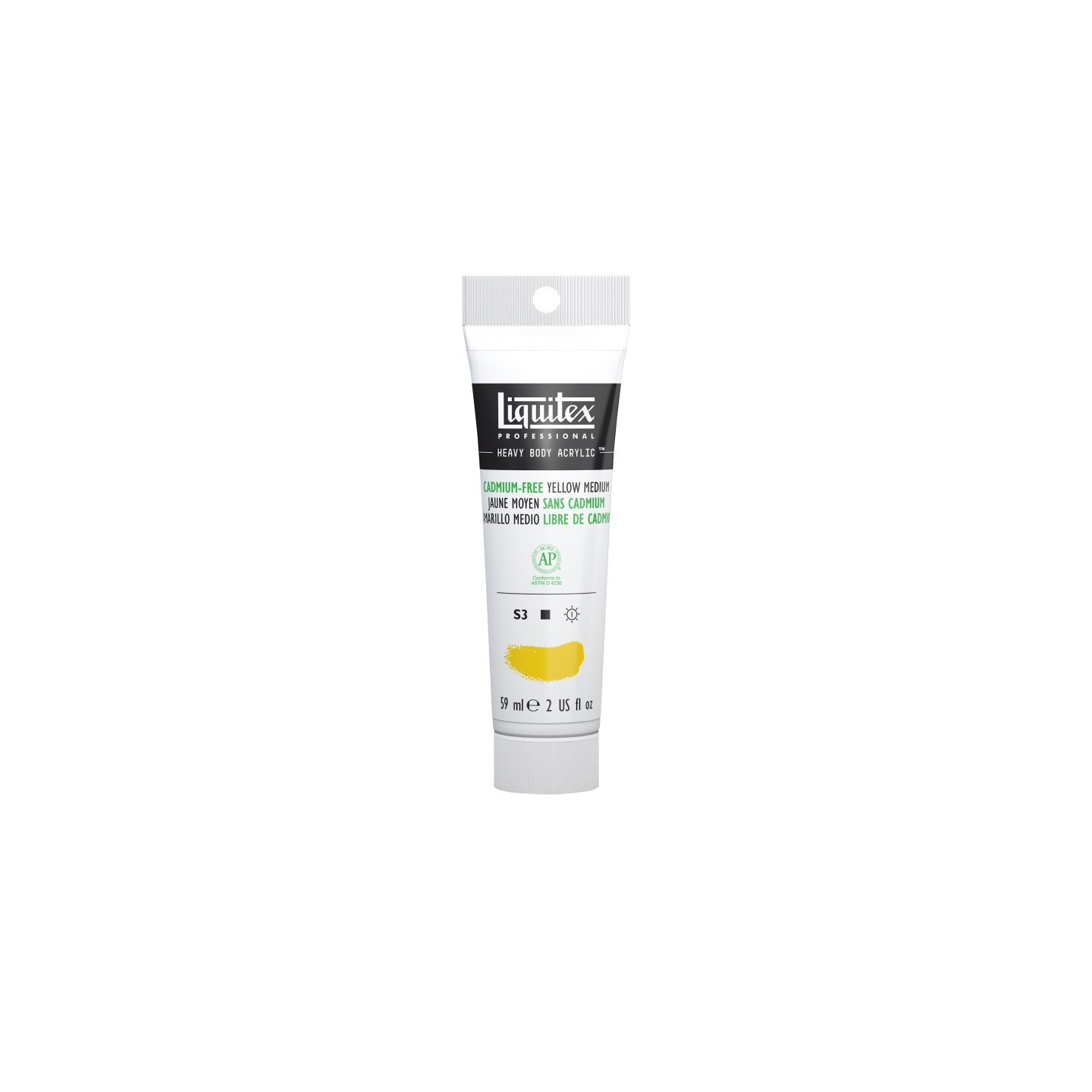 Liquitex Professional Heavy Body Acrylic Paint, 59 mL Tube, Cadmium Free Yellow Medium