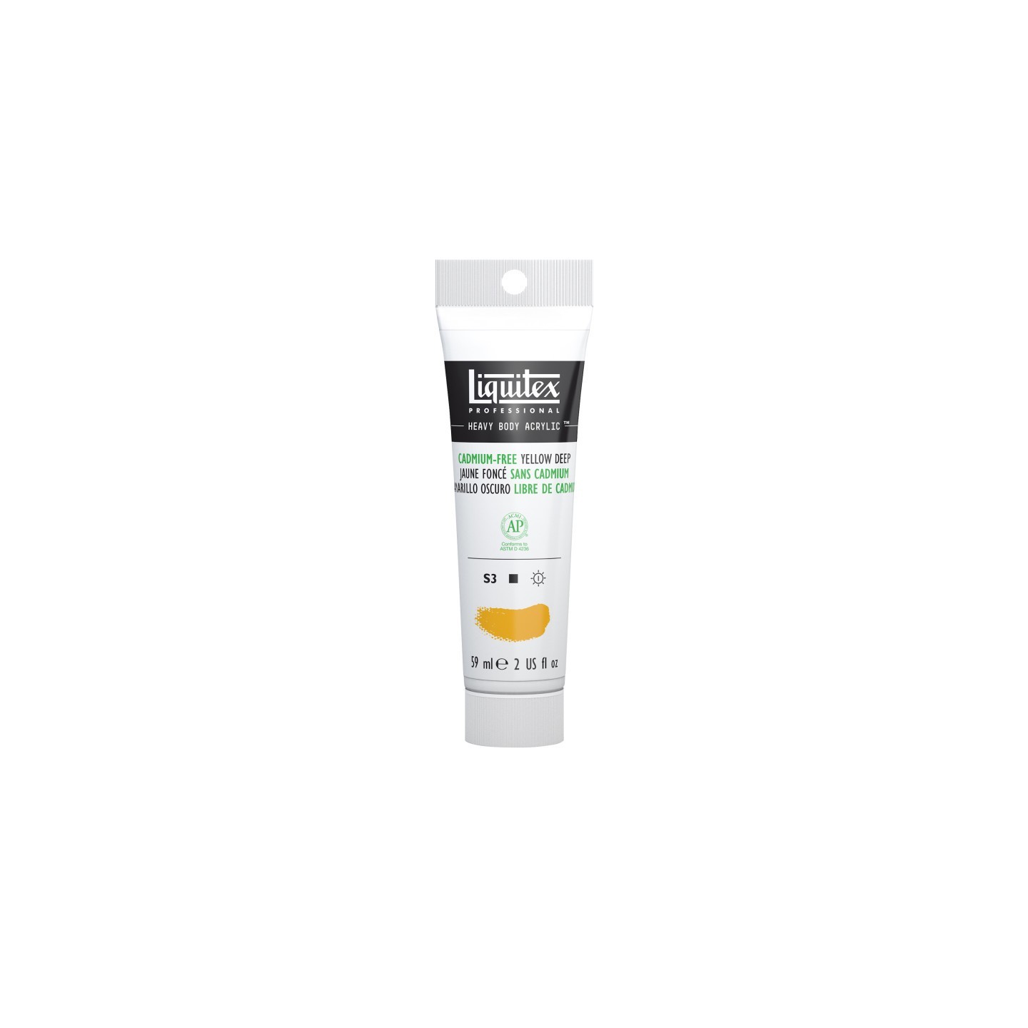 Liquitex Professional Heavy Body Acrylic Paint, 59 mL Tube, Cadmium Free Yellow Deep