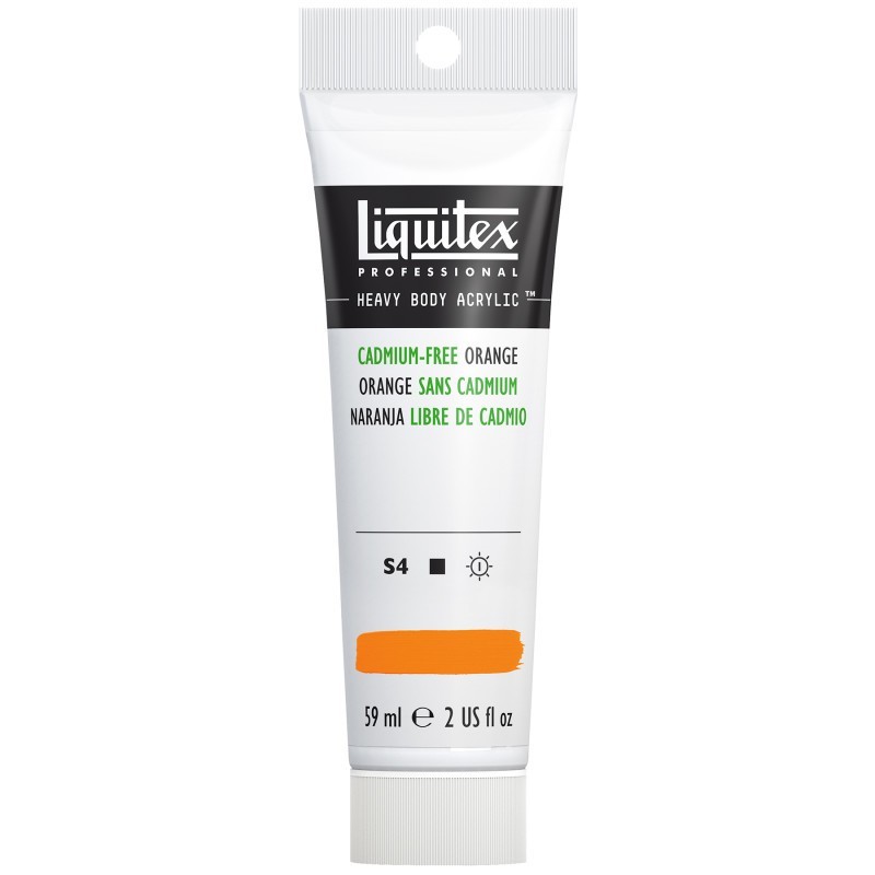 Liquitex Professional Heavy Body Acrylic Paint, 59 mL Tube, Cadmium Free Orange