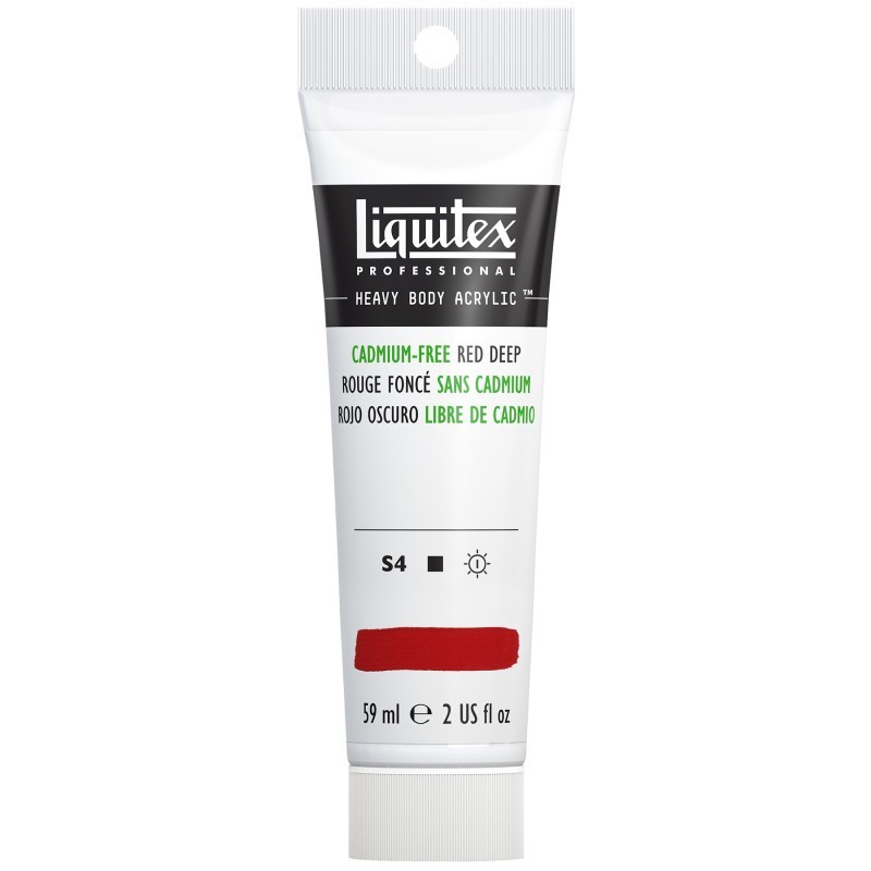 Liquitex Professional Heavy Body Acrylic Paint, 59 mL Tube, Cadmium Free Red Deep