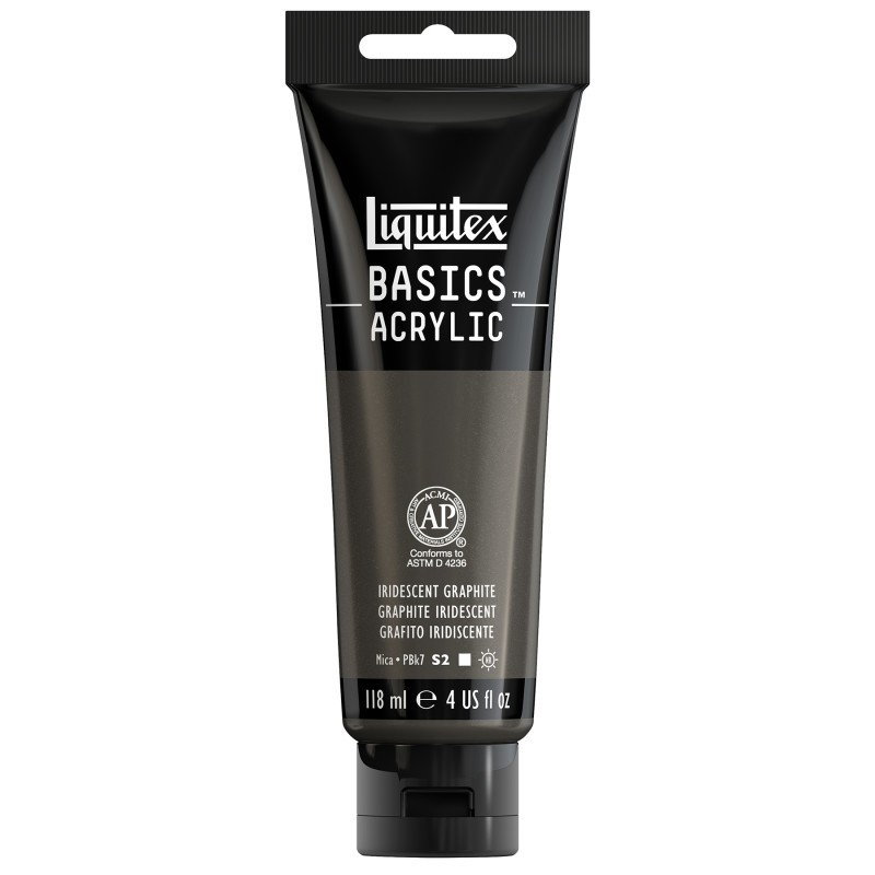 Liquitex BASICS Acrylic Paint, 118 mL Tube, Iridescent Graphite