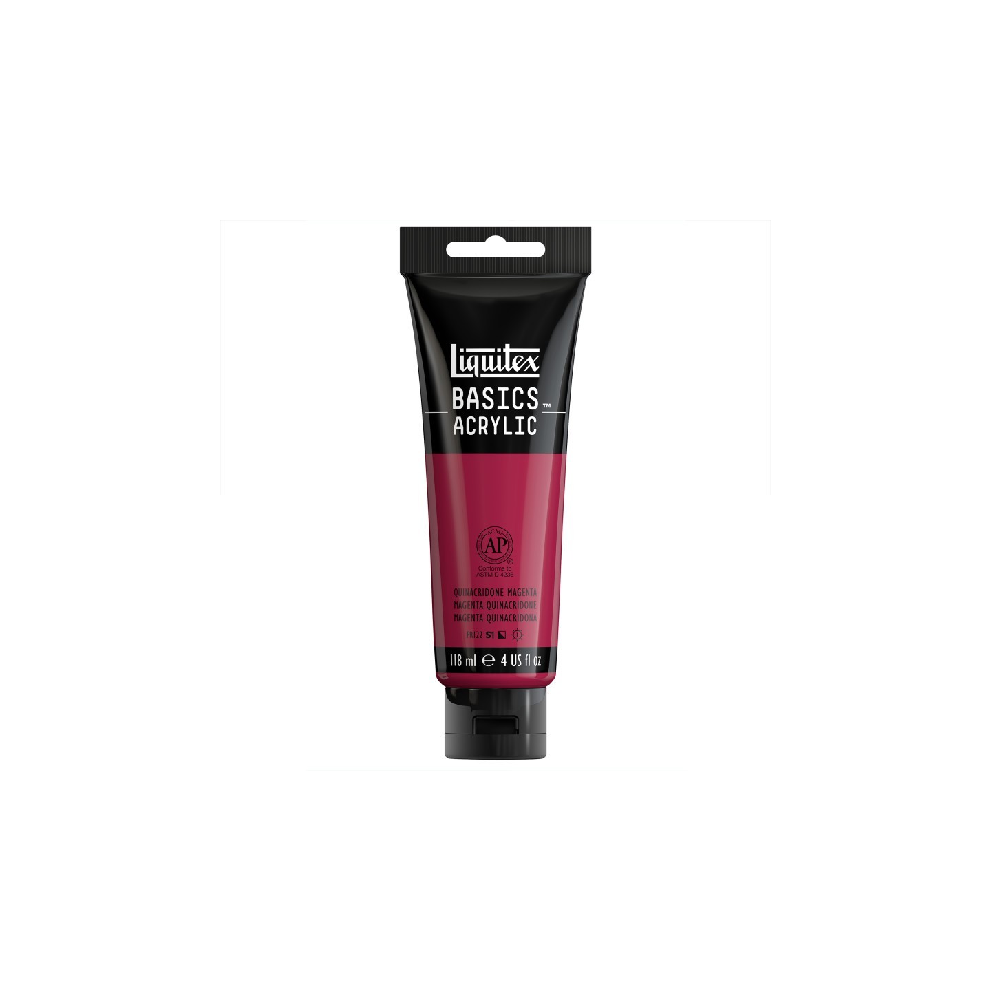 Liquitex BASICS Acrylic Paint, 118 mL Tube, Quinacridone Magenta