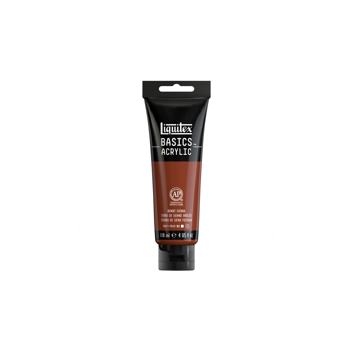 Liquitex BASICS Acrylic Paint, 118 mL Tube, Burnt Sienna