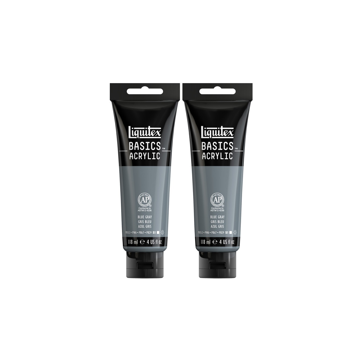 Liquitex BASICS Acrylic Paint, 118 mL Tube, Blue Gray, Pack of 2