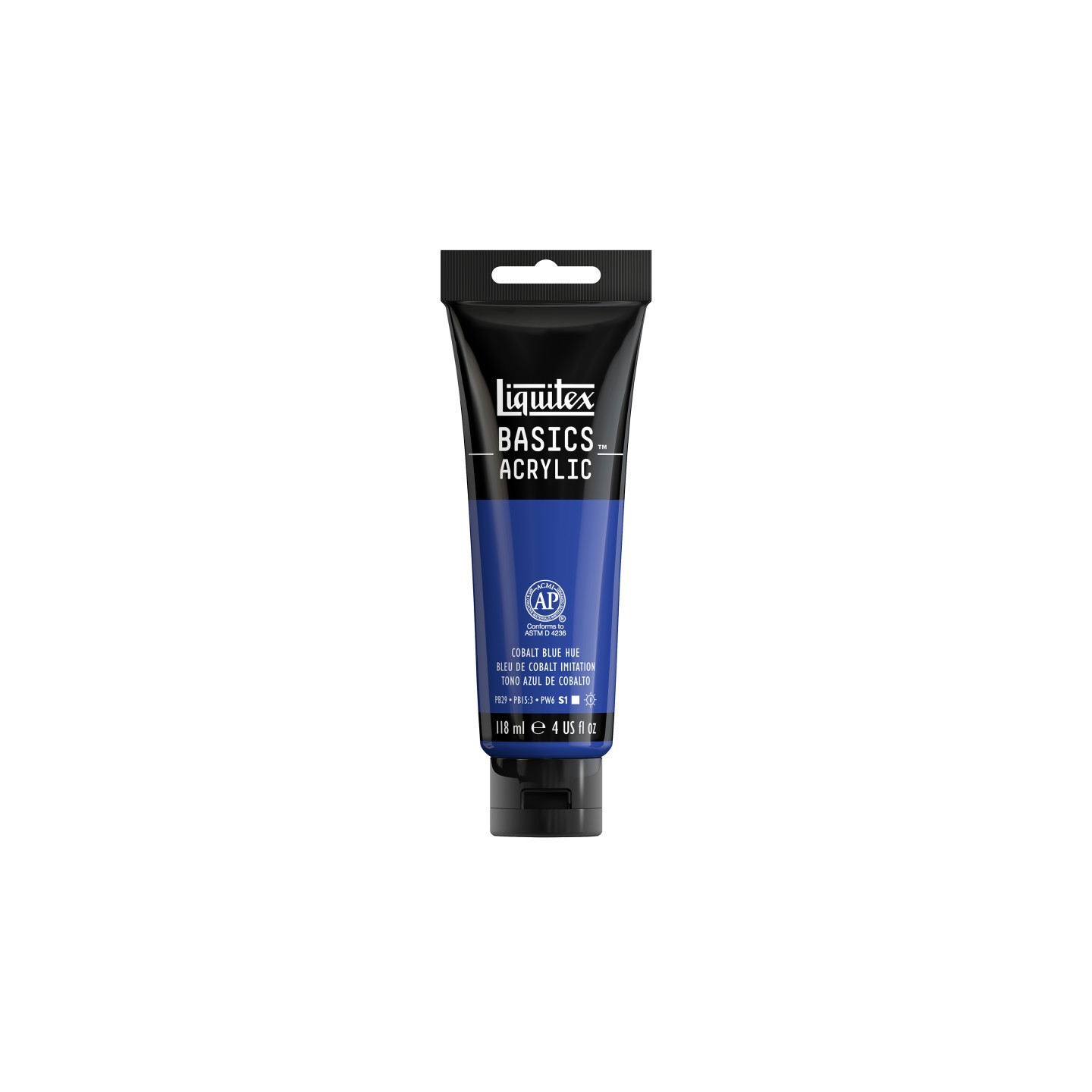 Liquitex BASICS Acrylic Paint, 118 mL Tube, Cobalt Blue Hue