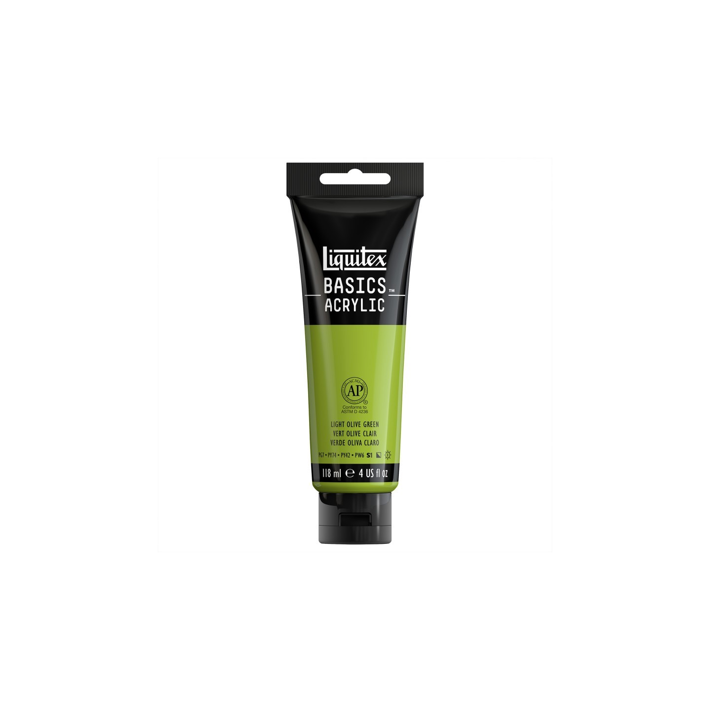 Liquitex BASICS Acrylic Paint, 118 mL Tube, Light Olive Green