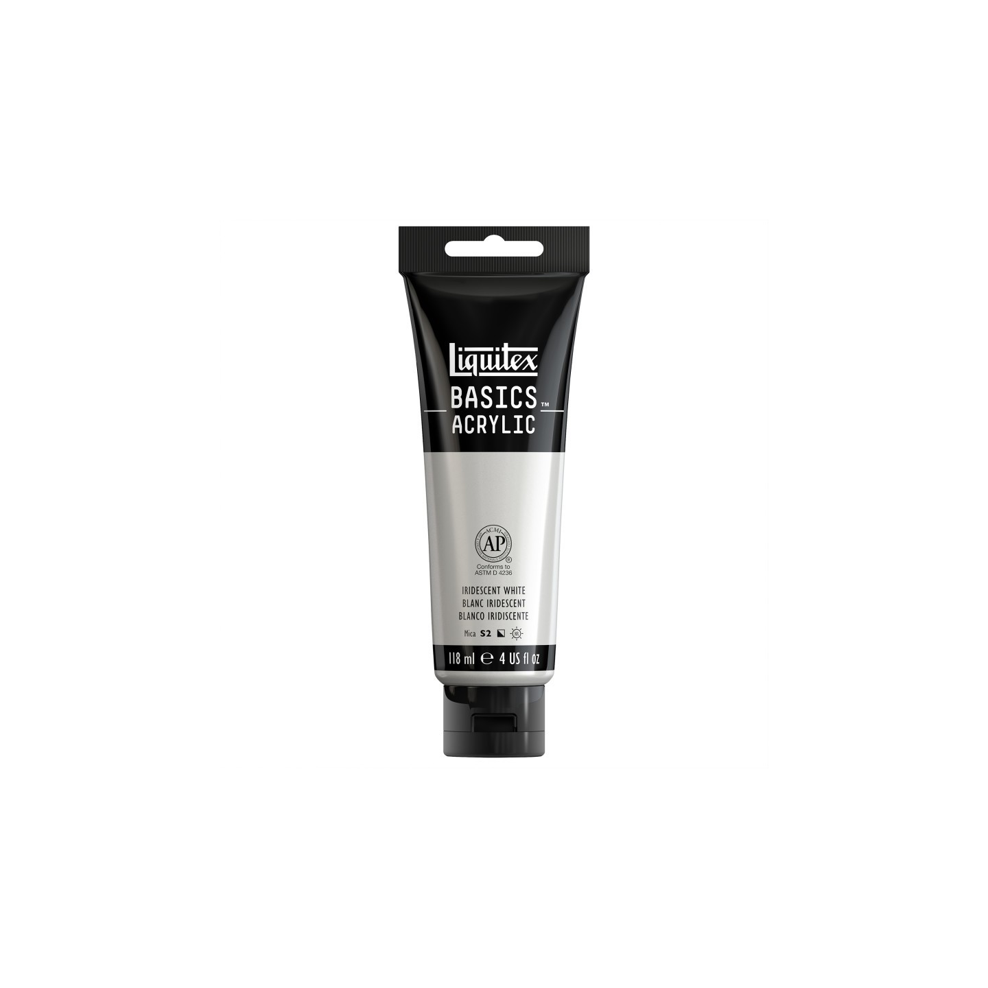 Liquitex BASICS Acrylic Paint, 118 mL Tube, Iridescent White