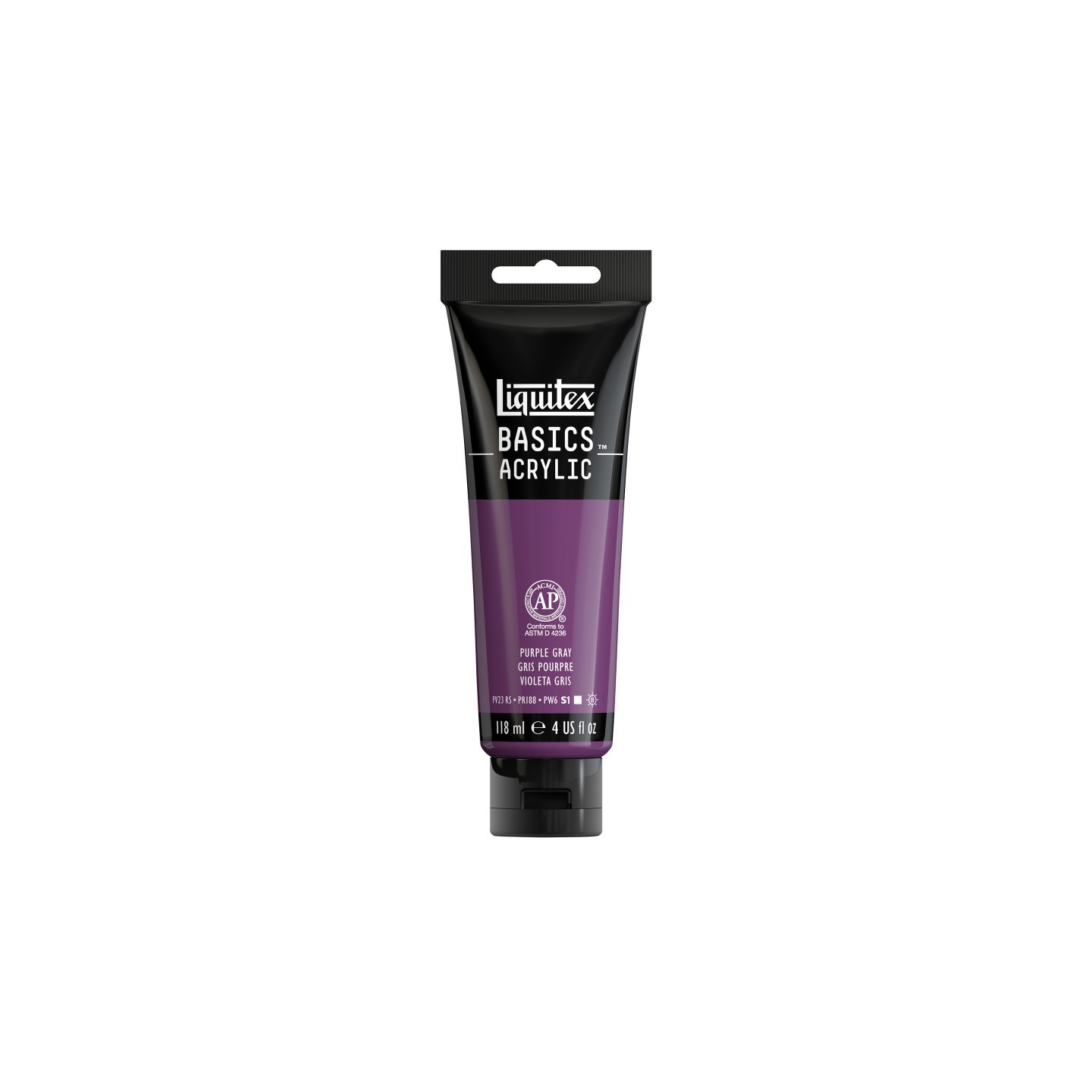 Liquitex BASICS Acrylic Paint, 118 mL Tube, Purple Gray