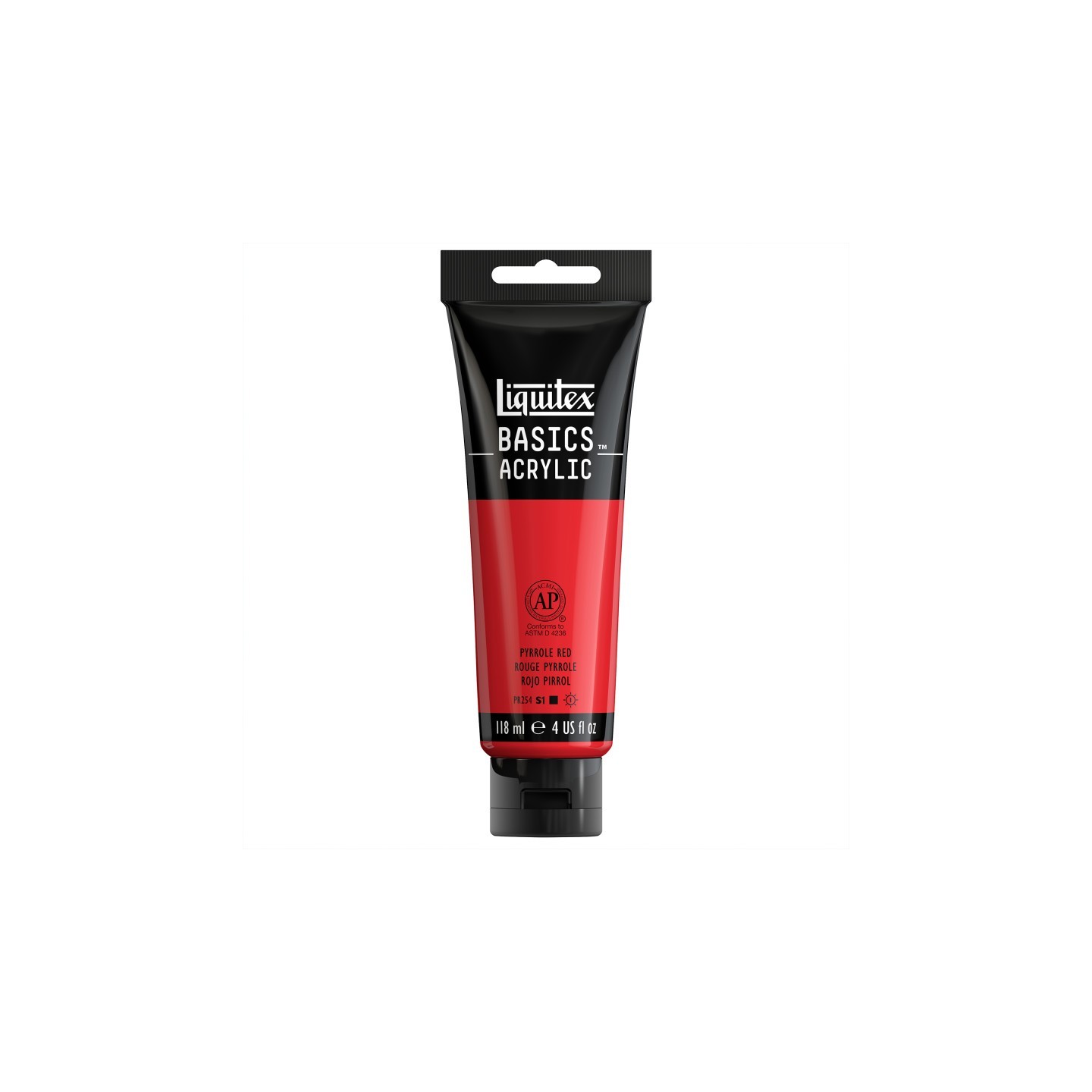 Liquitex BASICS Acrylic Paint, 118 mL Tube, Pyrrole Red