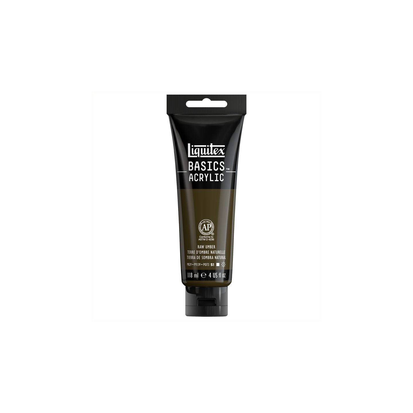 Liquitex BASICS Acrylic Paint, 118 mL Tube, Raw Umber