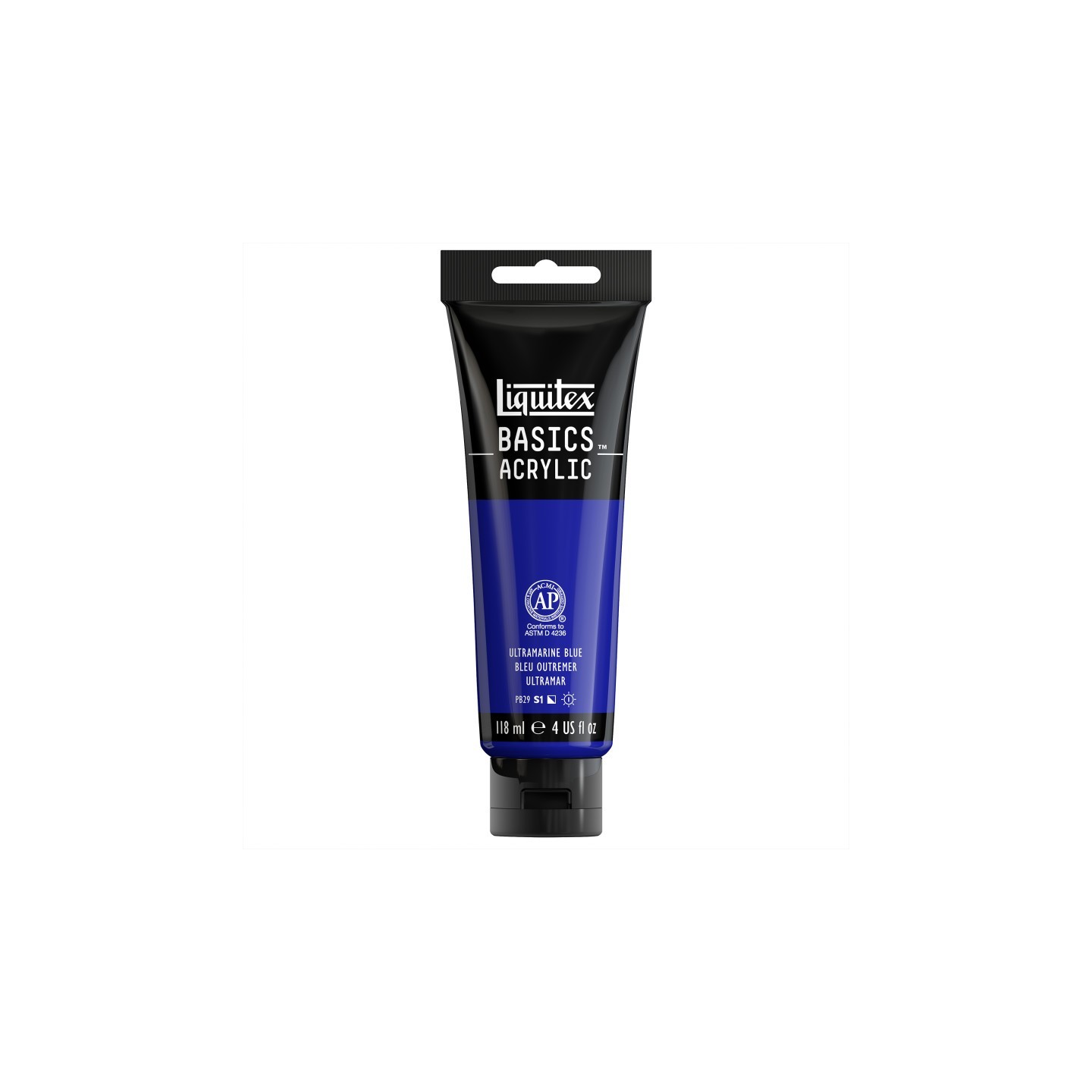Liquitex BASICS Acrylic Paint, 118 mL Tube, Ultramarine Blue