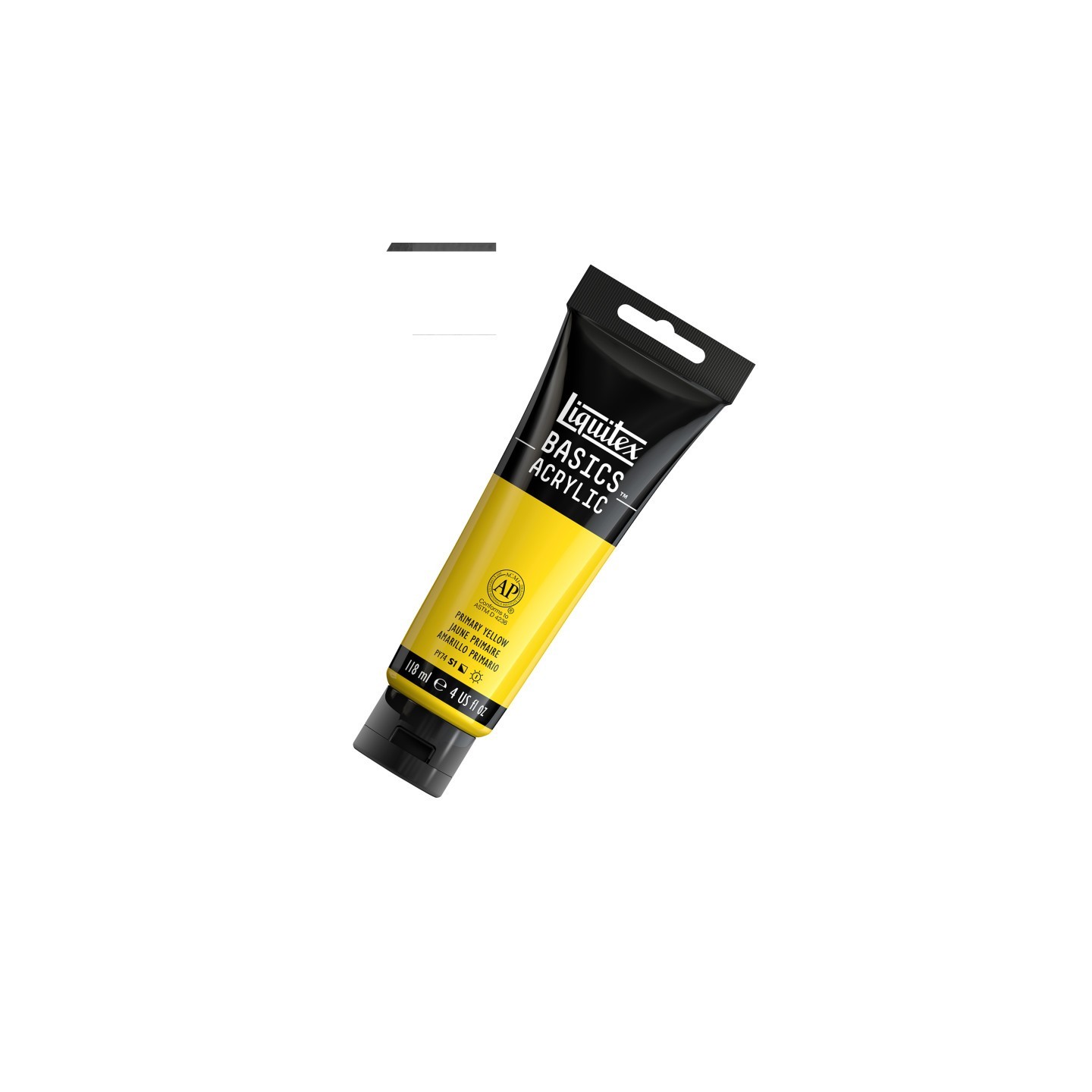 Liquitex BASICS Acrylic Paint, 118 mL Tube, Primary Yellow