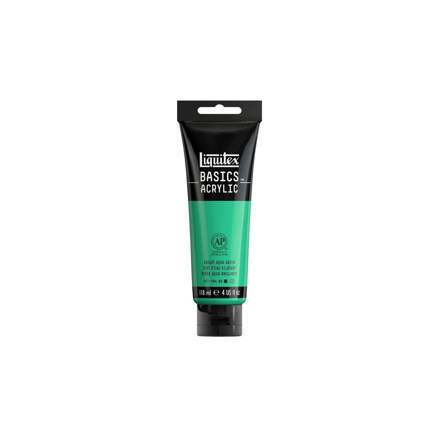Liquitex BASICS Acrylic Paint, 118 mL Tube, Bright Aqua Green