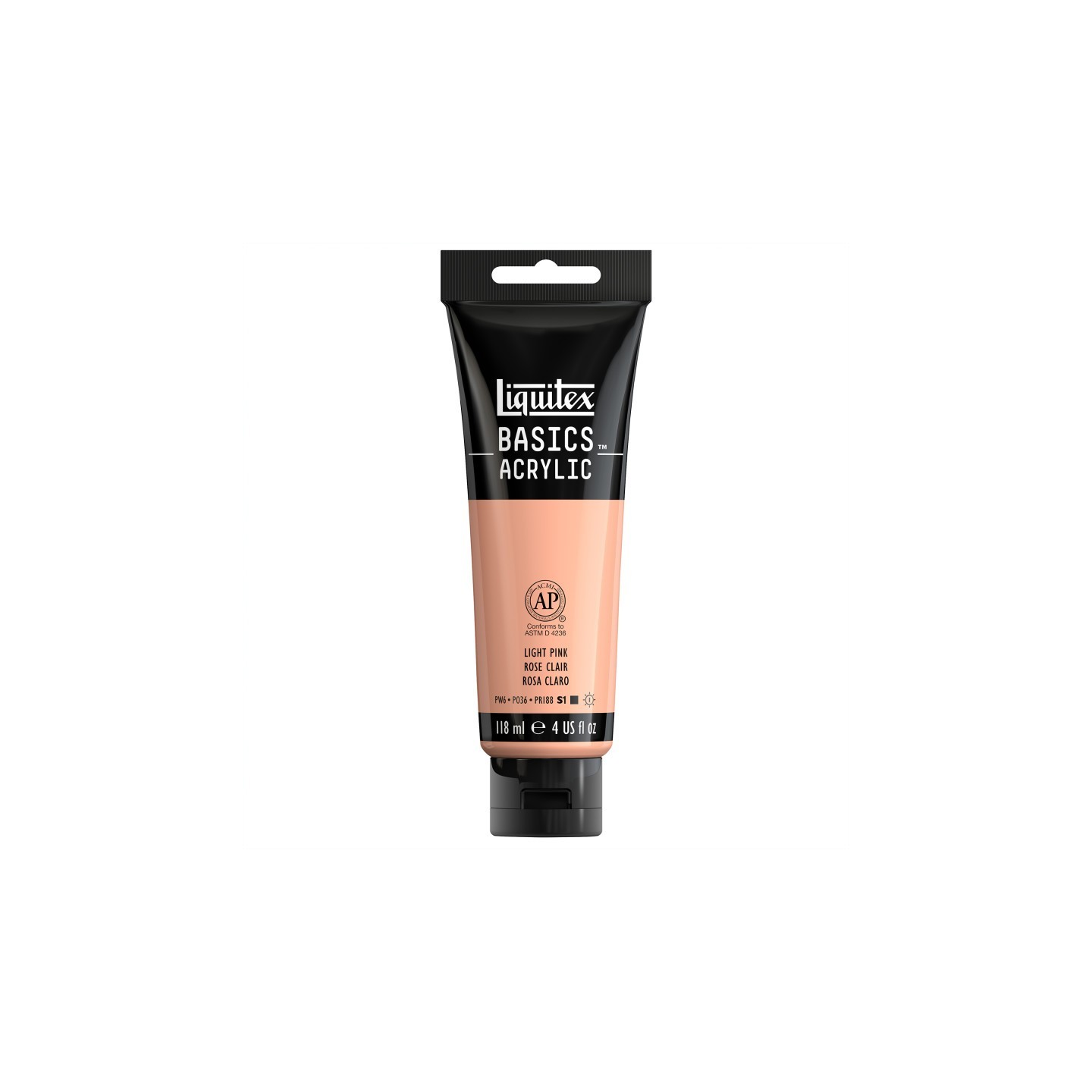 Liquitex BASICS Acrylic Paint, 118 mL Tube, Light Pink