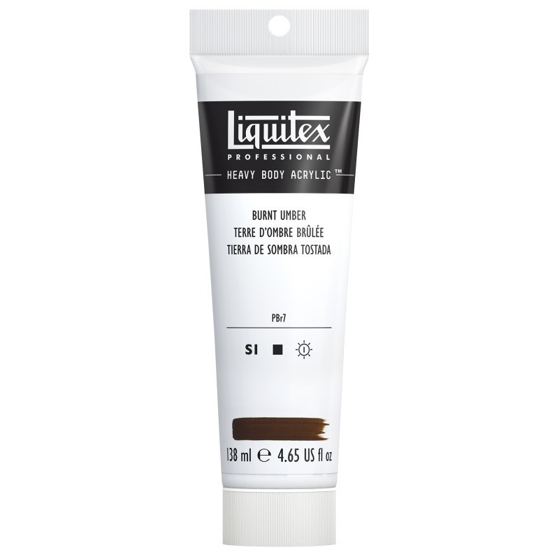 Liquitex Professional Heavy Body Acrylic Paint, 138 mL Tube, Burnt Umber