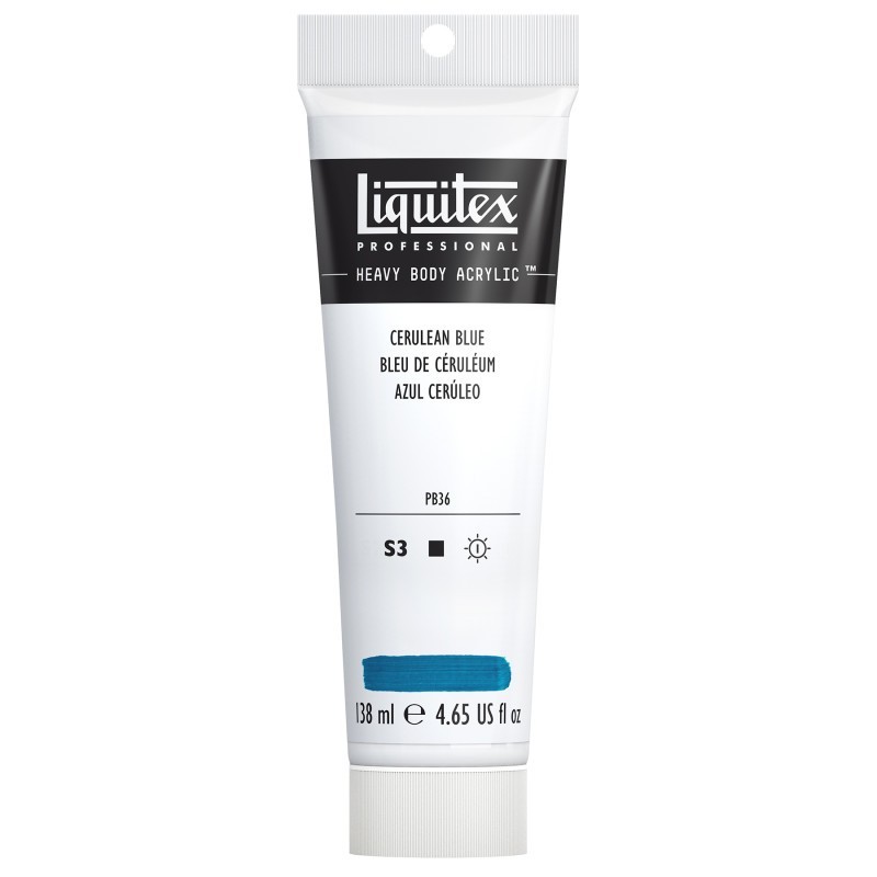 Liquitex Professional Heavy Body Acrylic Paint, 138 mL Tube, Cerulean Blue