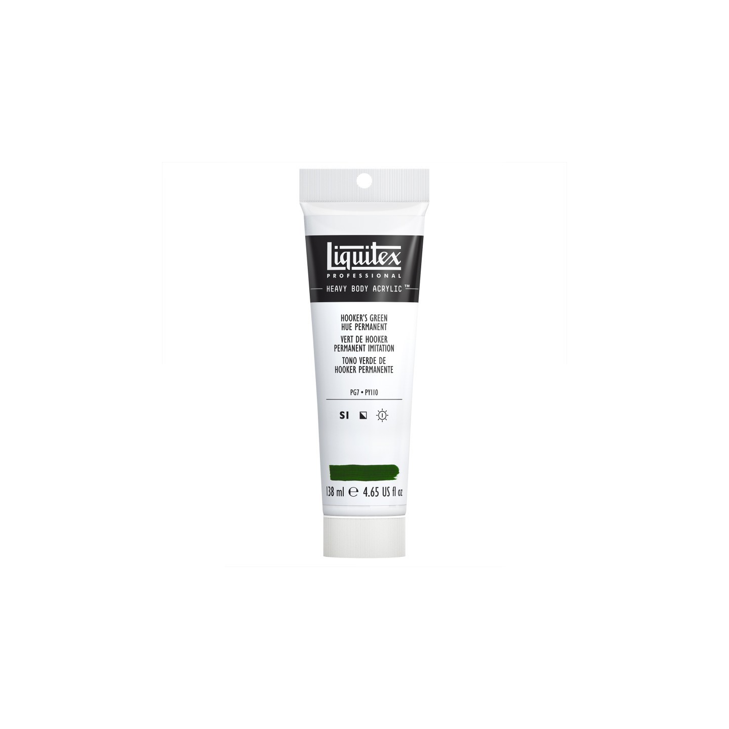 Liquitex Professional Heavy Body Acrylic Paint, 138 mL Tube, Hooker’s Green Hue Permanent