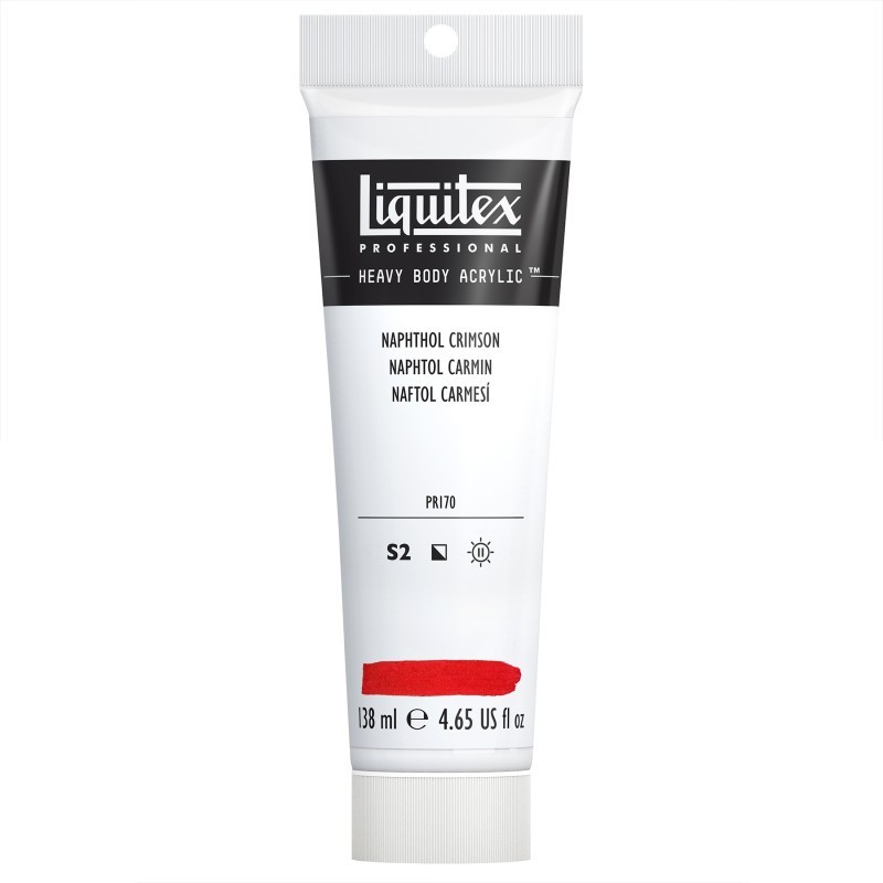 Liquitex Professional Heavy Body Acrylic Paint, 138 mL Tube, Naphthol Crimson