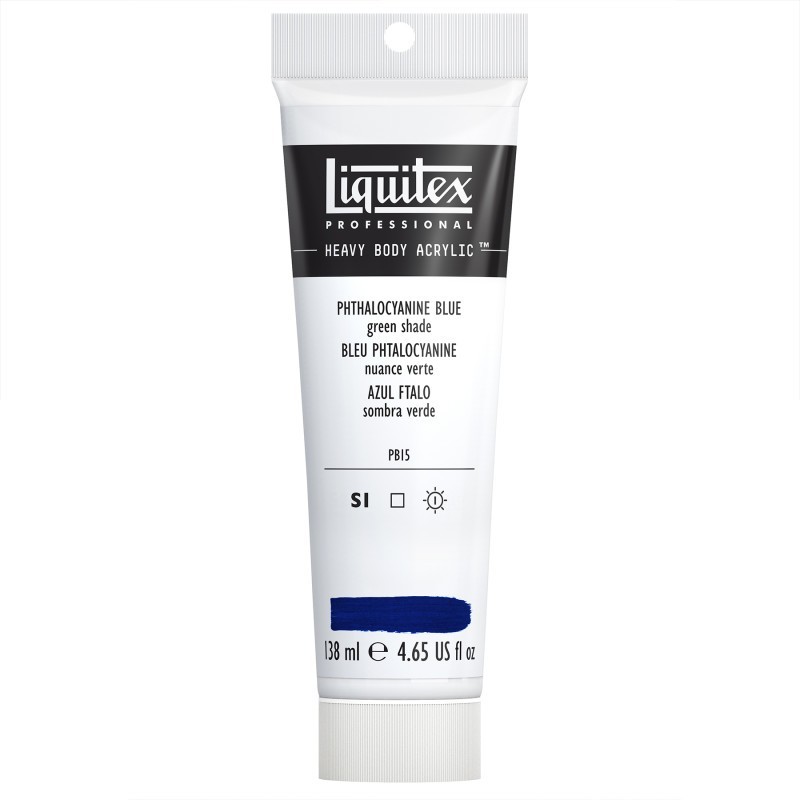 Liquitex Professional Heavy Body Acrylic Paint, 138 mL Tube, Phthalocyanine Blue (Green Shade)