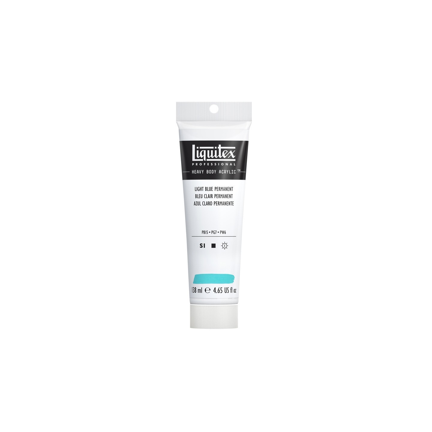 Liquitex Professional Heavy Body Acrylic Paint, 138 mL Tube, Light Blue Permanent