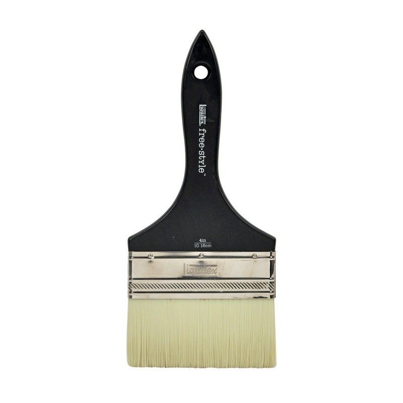 Liquitex Free-Style Large Scale Broad Flat/Varnish Short Handle Brush, 4"