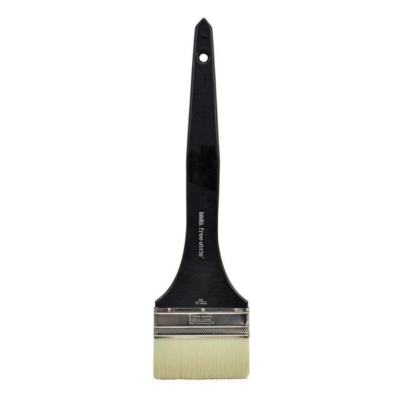 Liquitex Free-Style Large Scale Broad Flat/Varnish Long Handle Brush, 4"