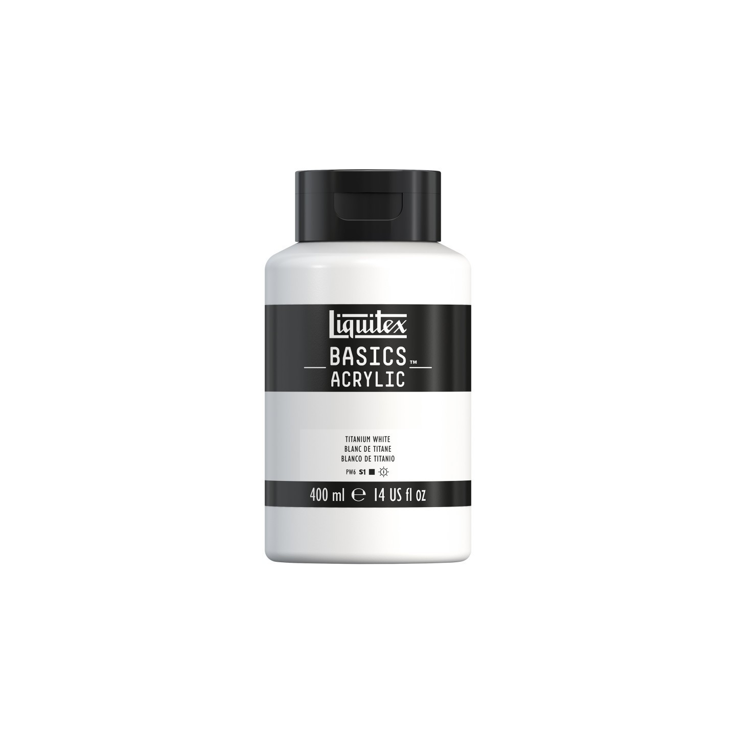 Liquitex BASICS Acrylic Paint, 400 mL Bottle, Titanium White