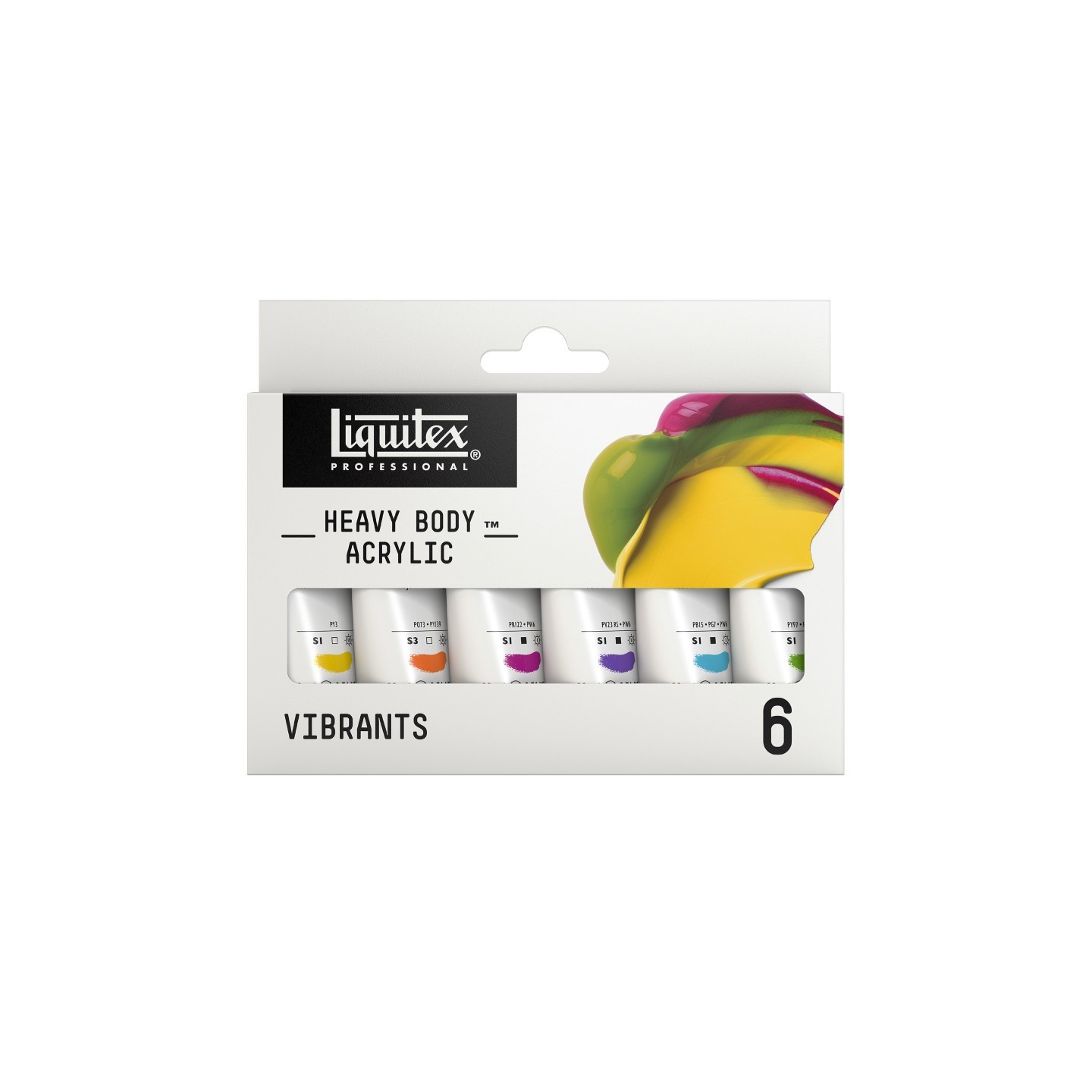 Liquitex Professional Heavy Body Acrylic Paint, Vibrant Colors, 22 mL Tubes, Set of 6