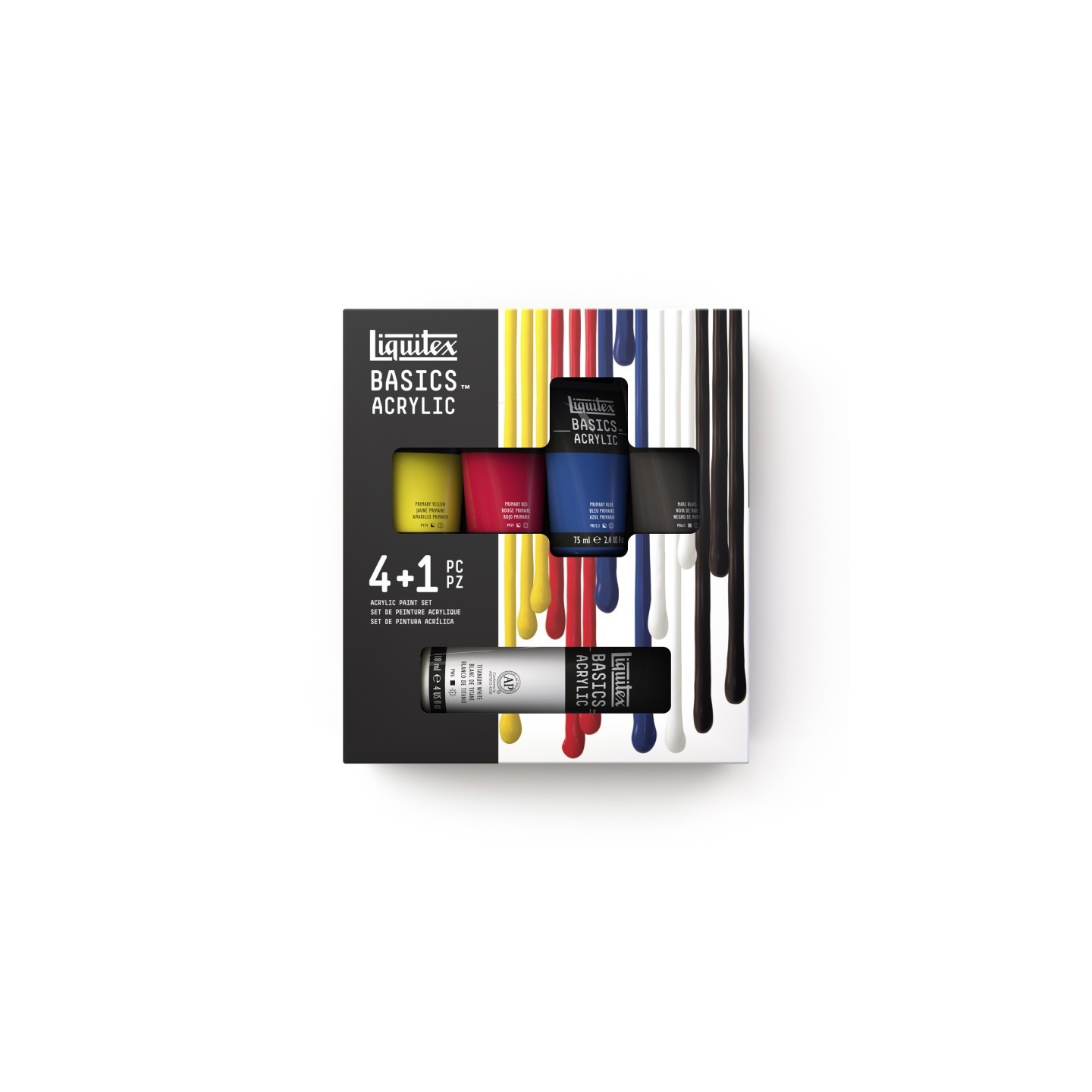 Liquitex BASICS Acrylic Paint, Essentials Box, Set of 5