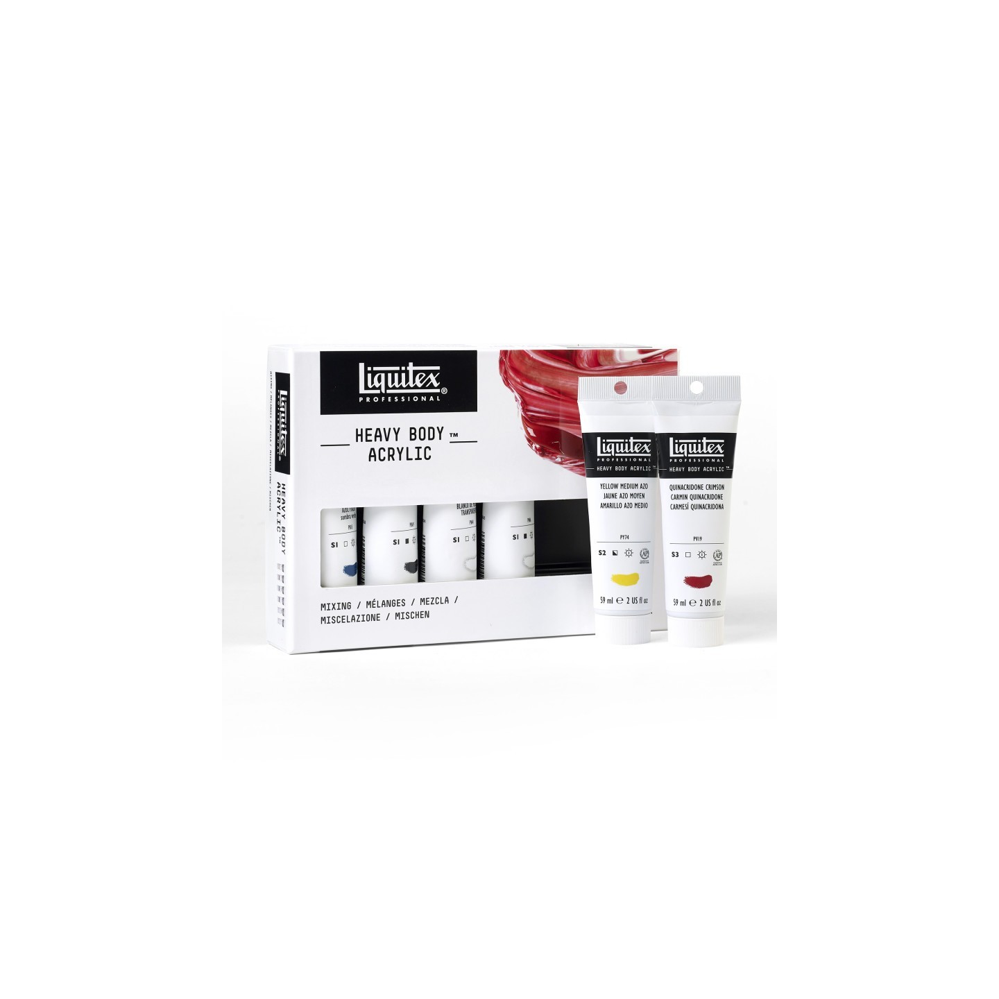 Liquitex Professional Heavy Body Acrylic Paint, Mixing Colors, 59 mL, Set of 6