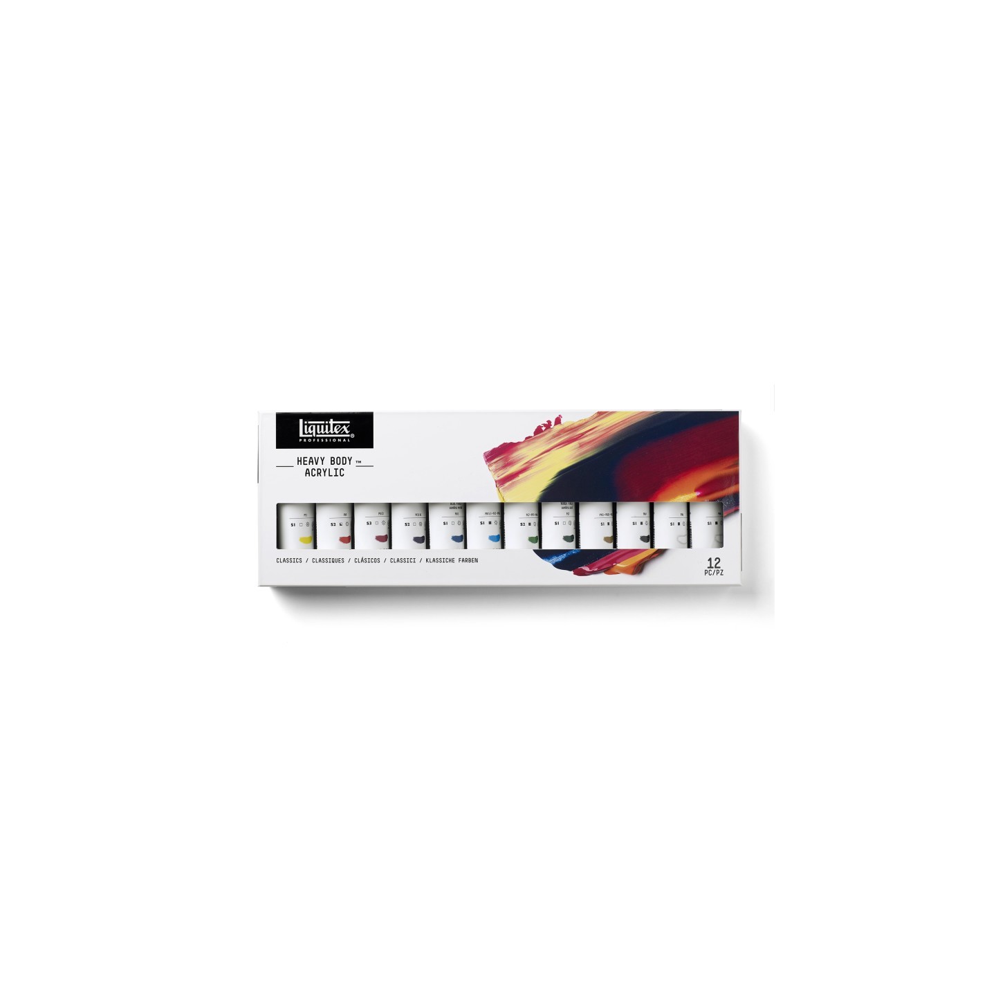 Liquitex Professional Heavy Body Acrylic Paint, Classic Colors, 59 mL, Set of 12