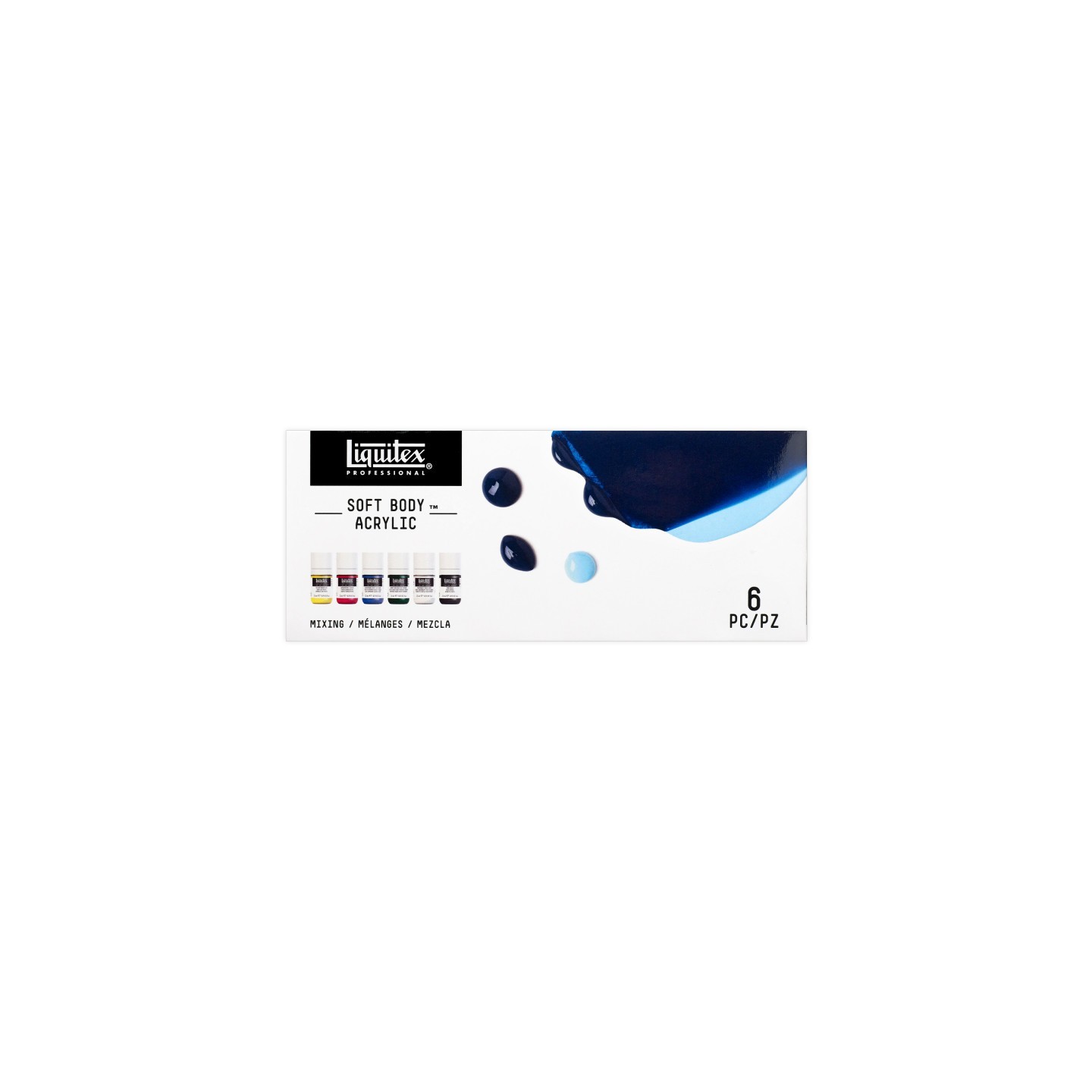 Liquitex Professional Soft Body Acrylic Paint, Mixing Colors, 22 mL, Set of 6