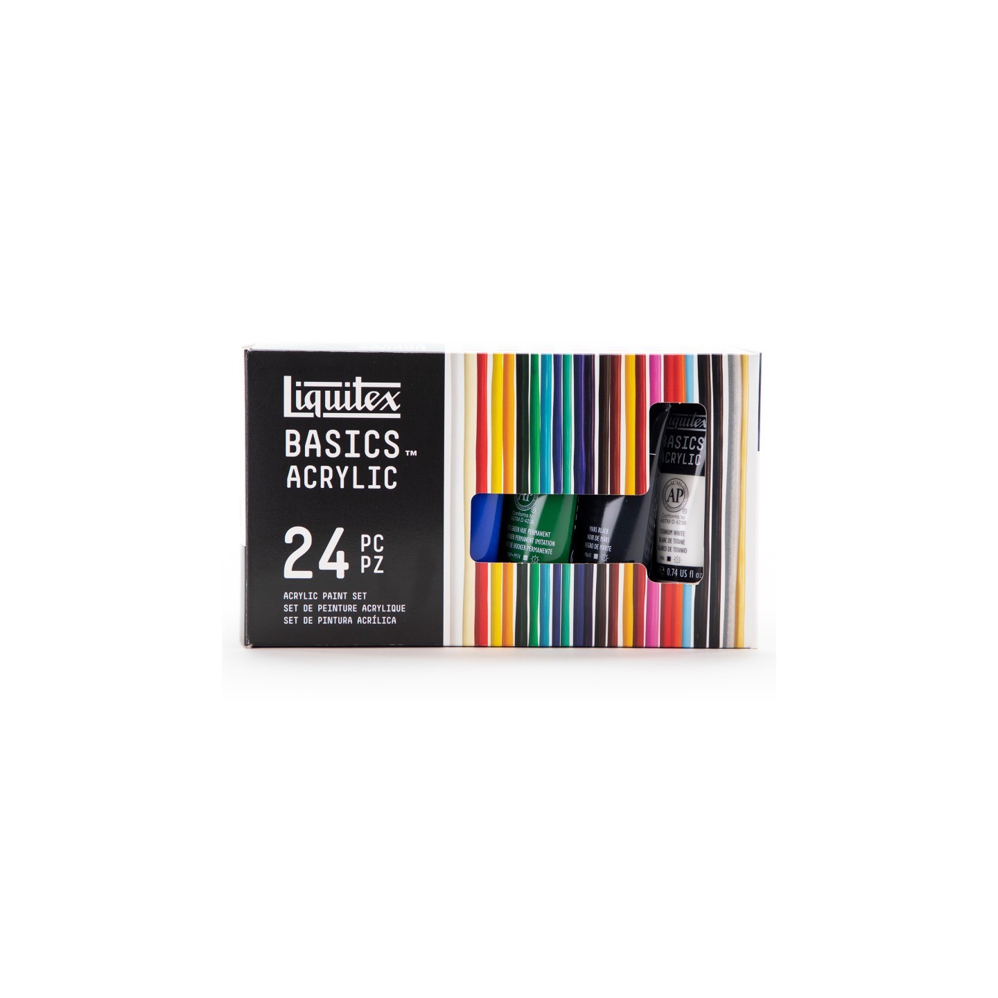 Liquitex BASICS Acrylic Paint, Best Seller Colors, 22 mL Tubes, Set of 24