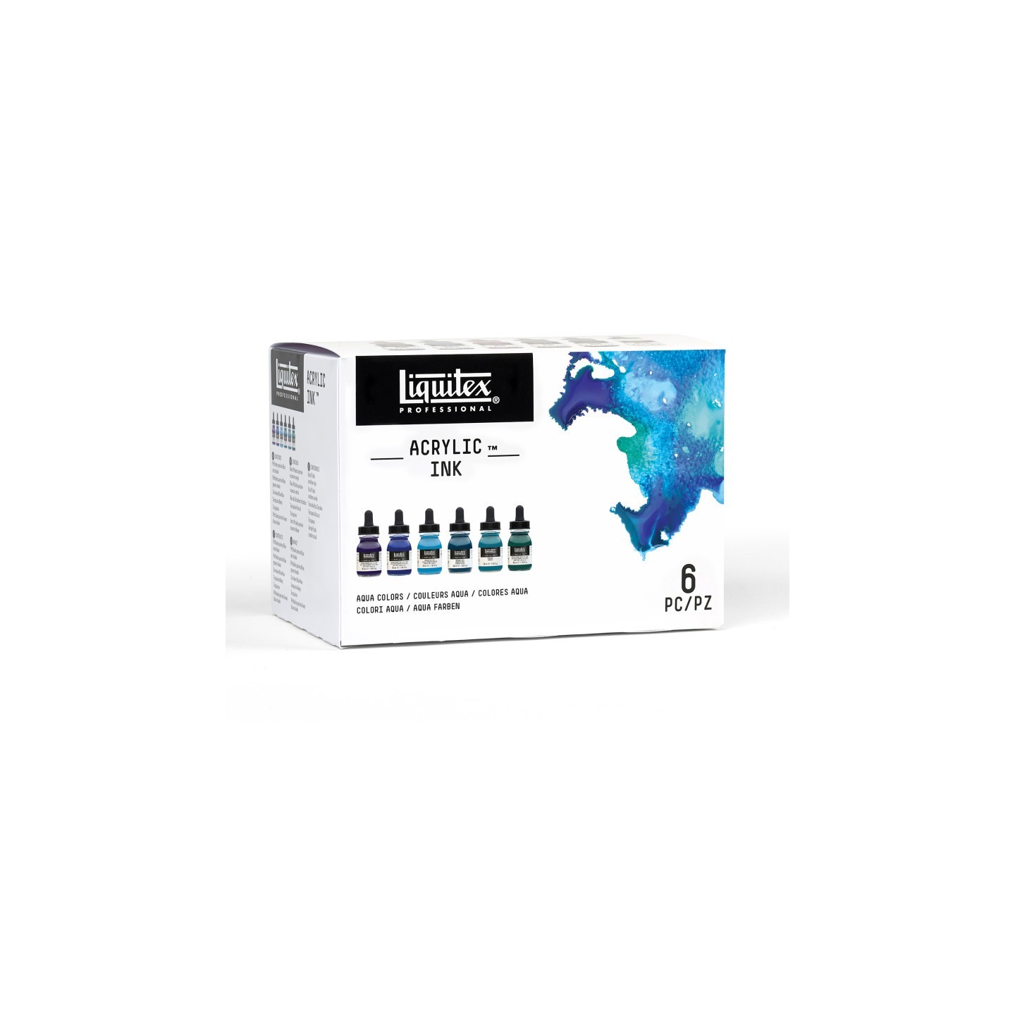 Liquitex Professional Acrylic Ink, Aqua Colors, 30 mL Bottles, Set of 6