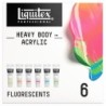Liquitex Professional Heavy Body Acrylic Paint, Fluorescent Colors, 59 mL, Set of 6